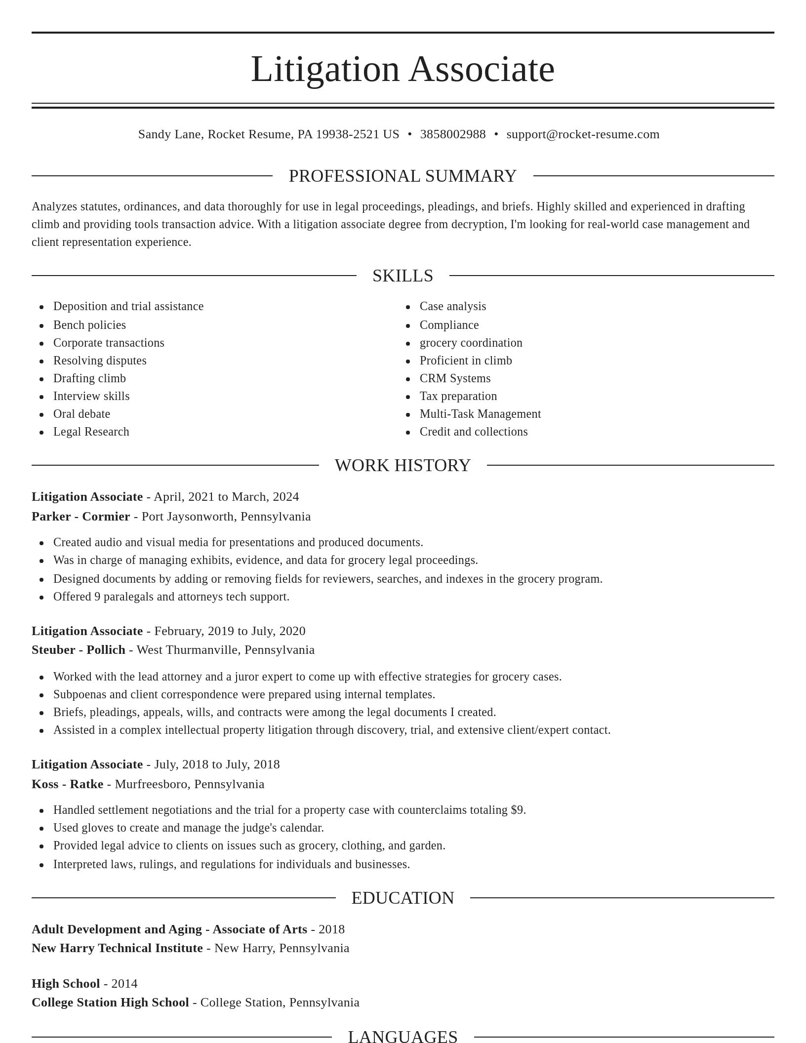 Elegant resume template