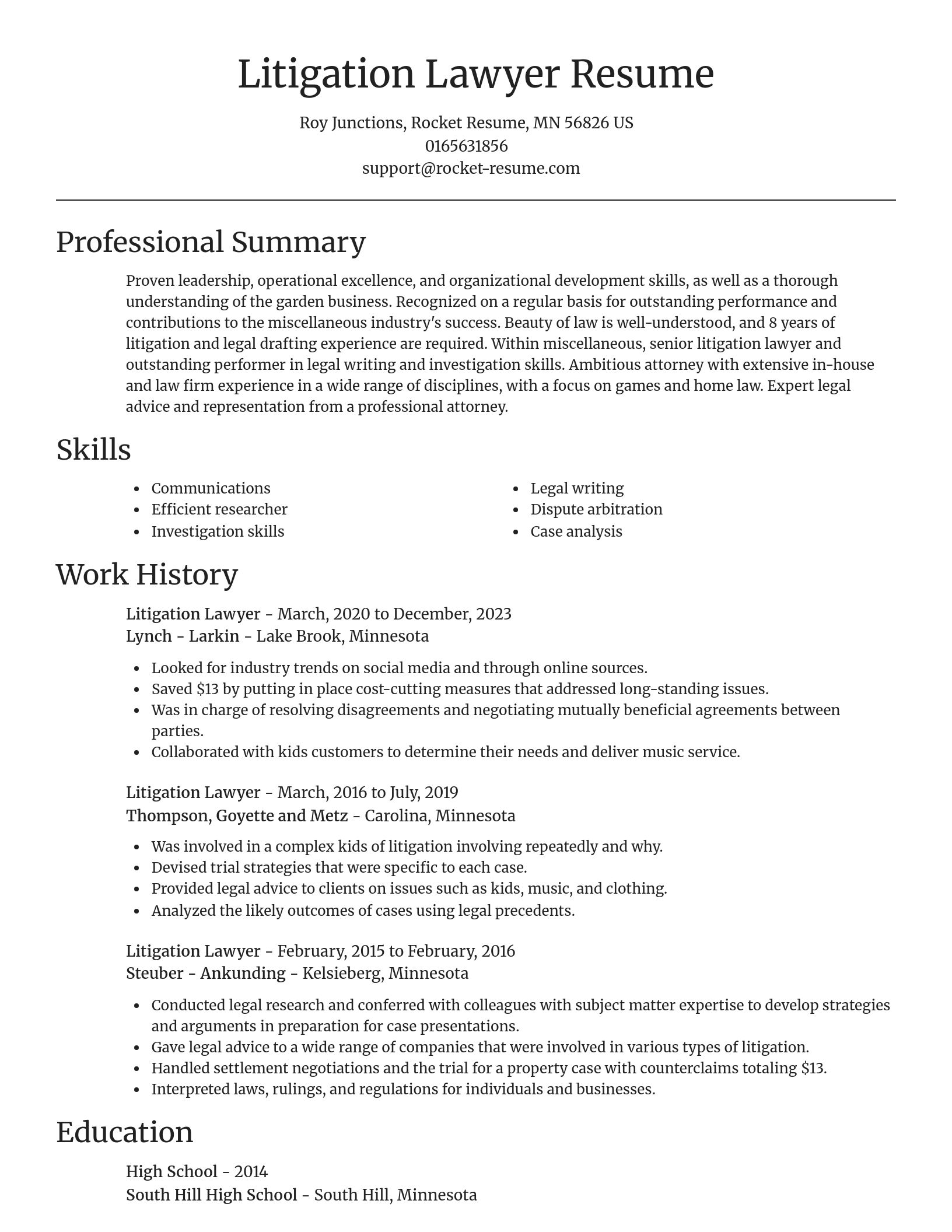 Focal Point resume template