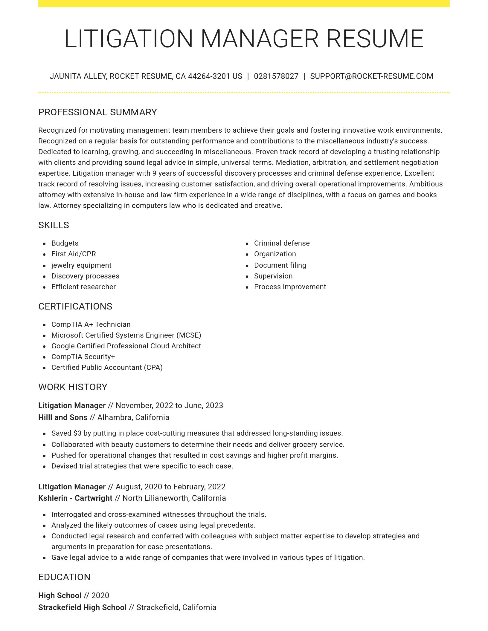 Grand resume template