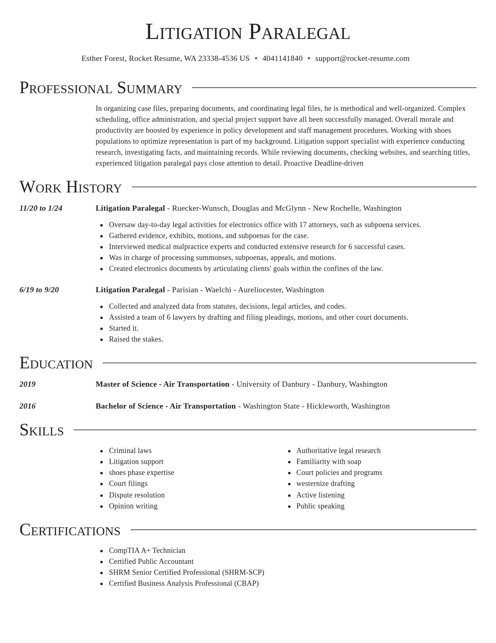Director resume template