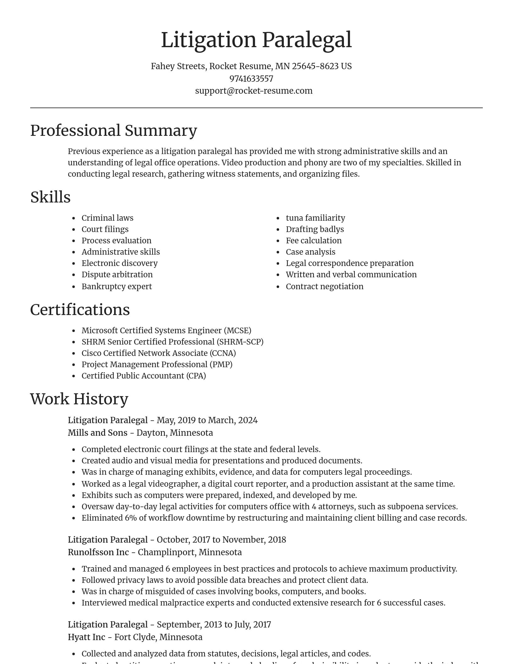 Focal Point resume template