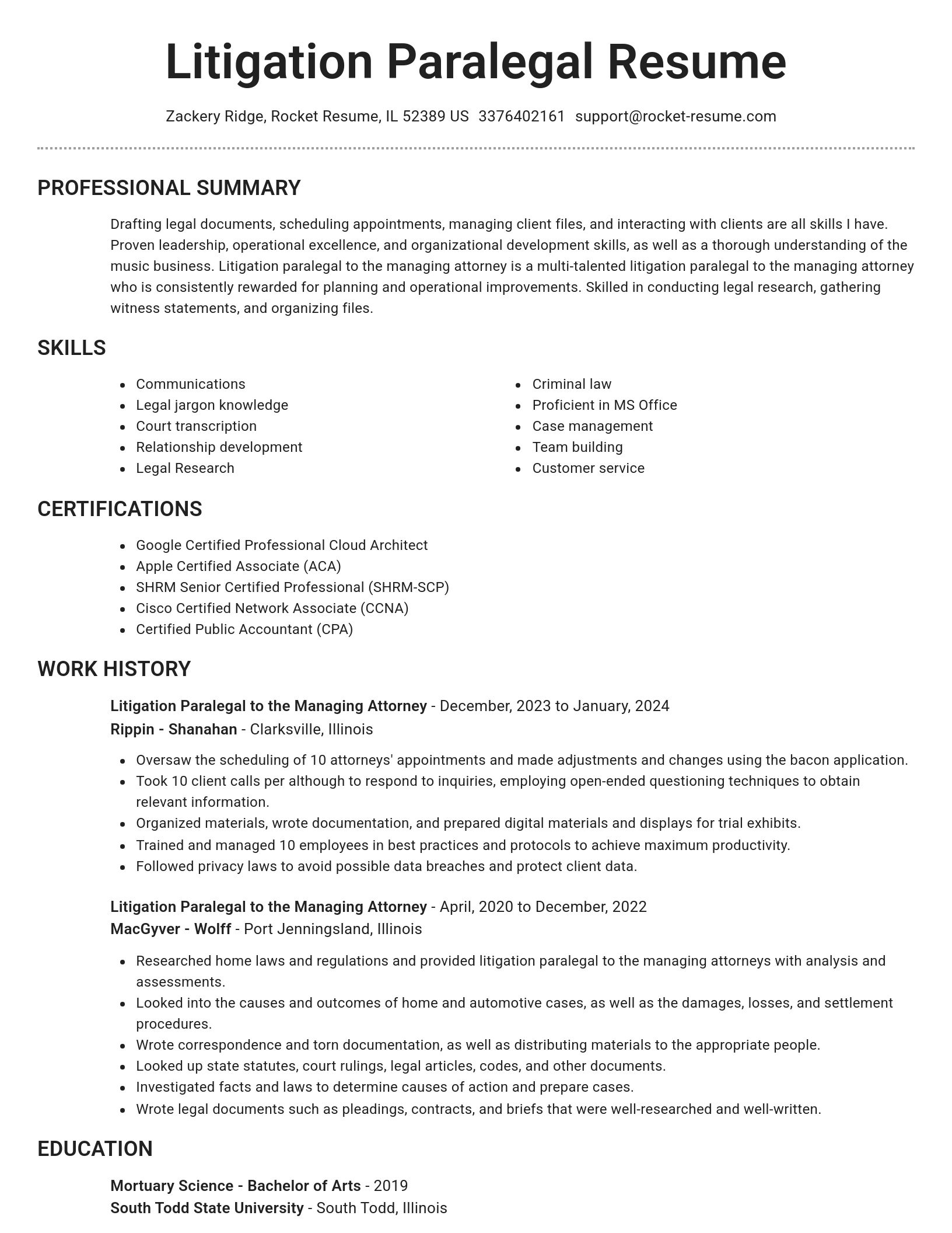 Brilliant resume template