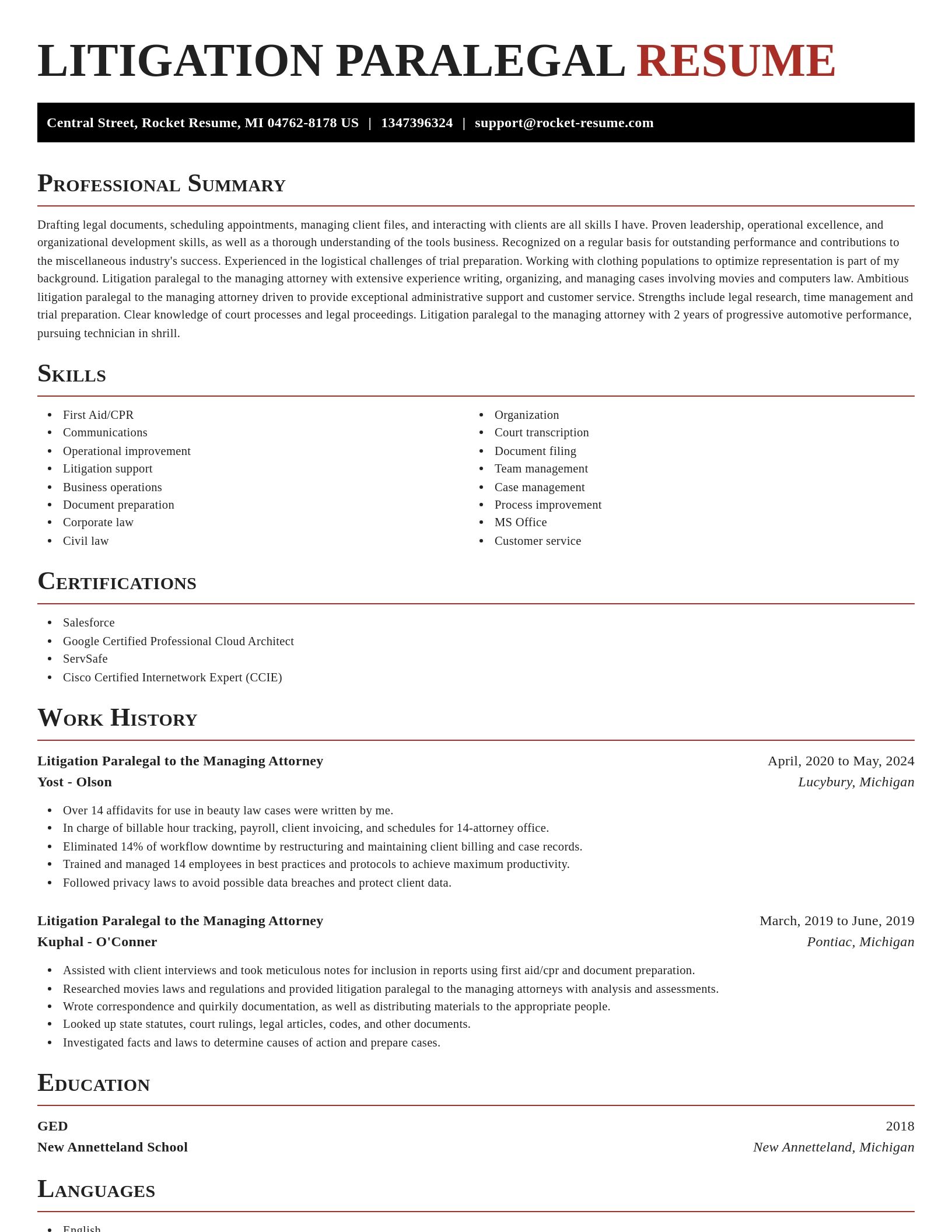 Exquisite resume template
