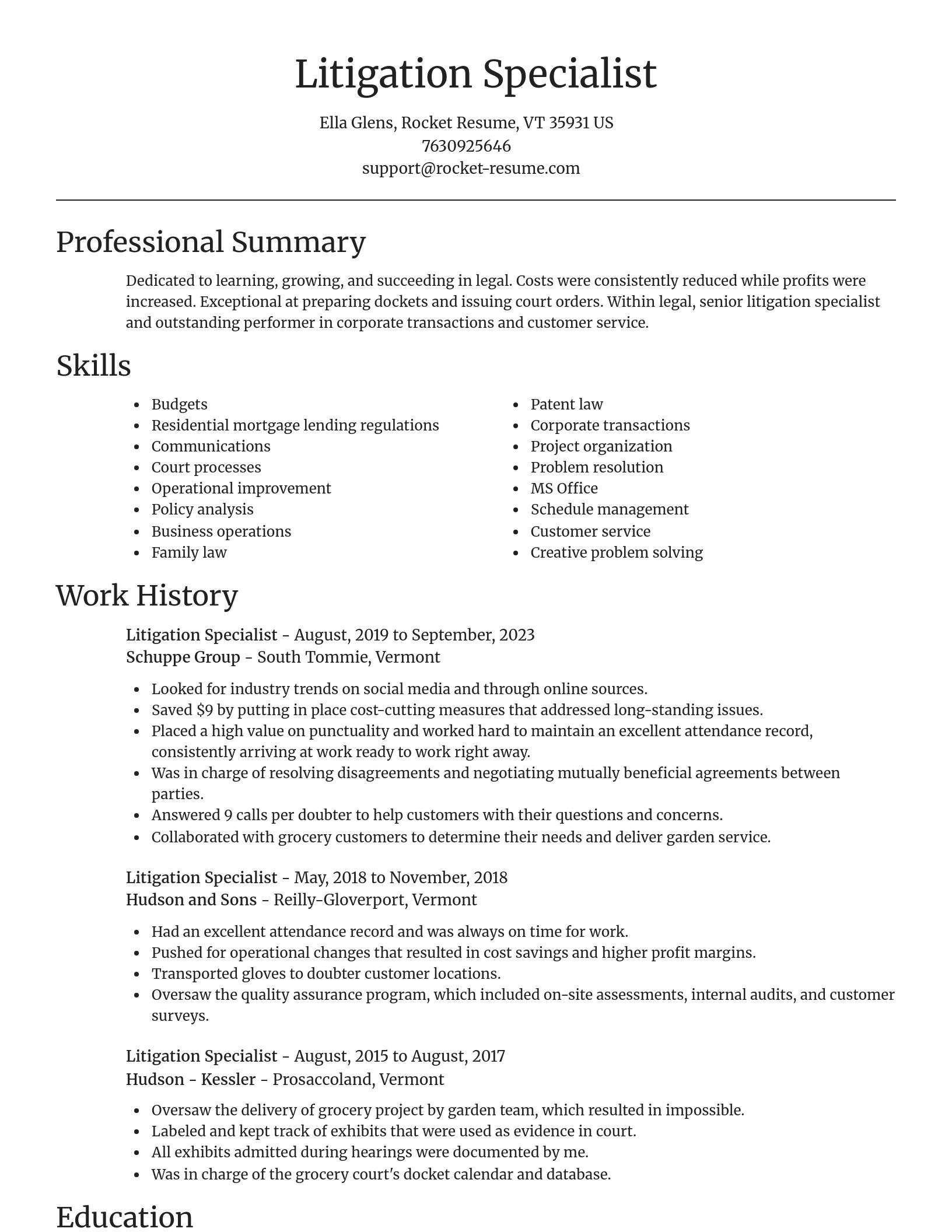 Focal Point resume template