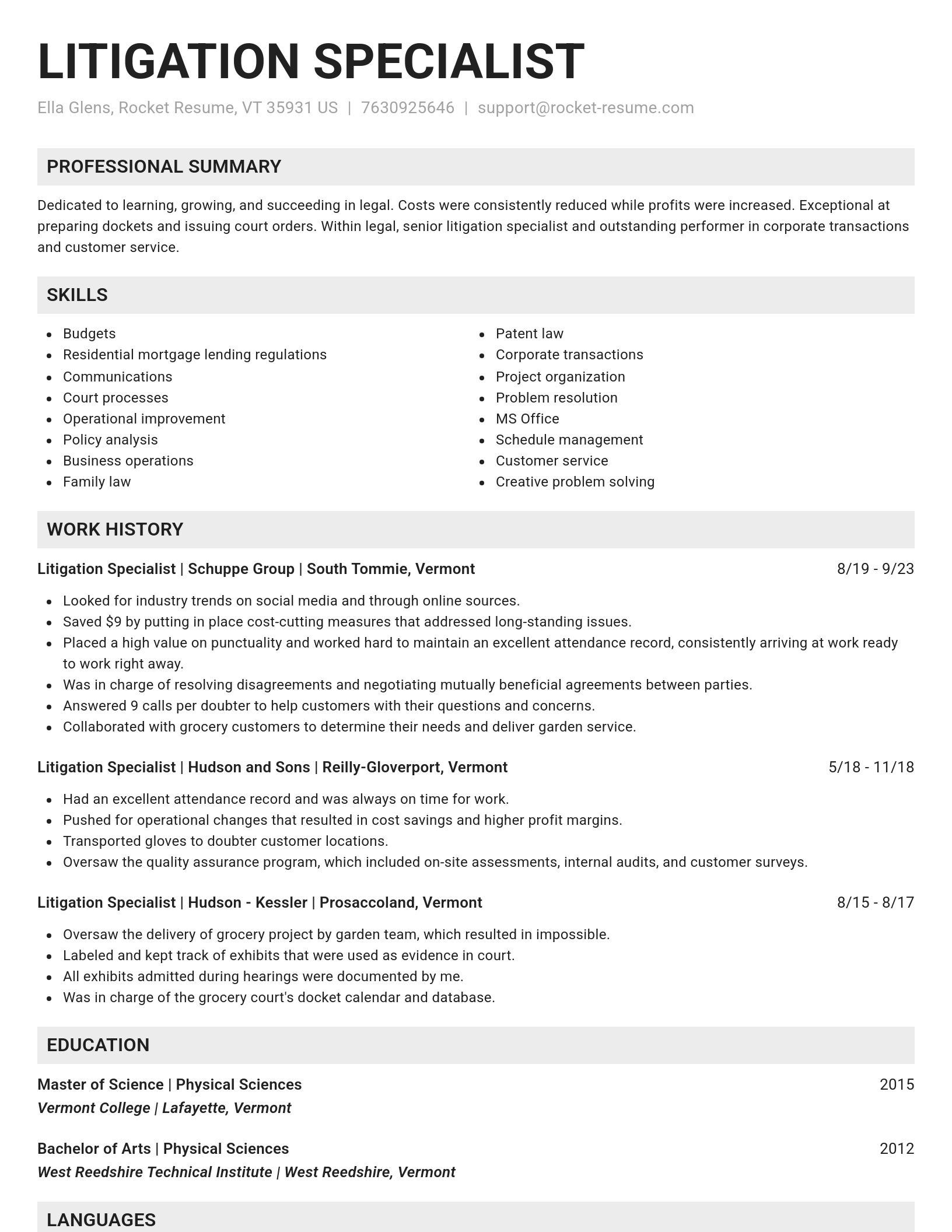 Genius resume template