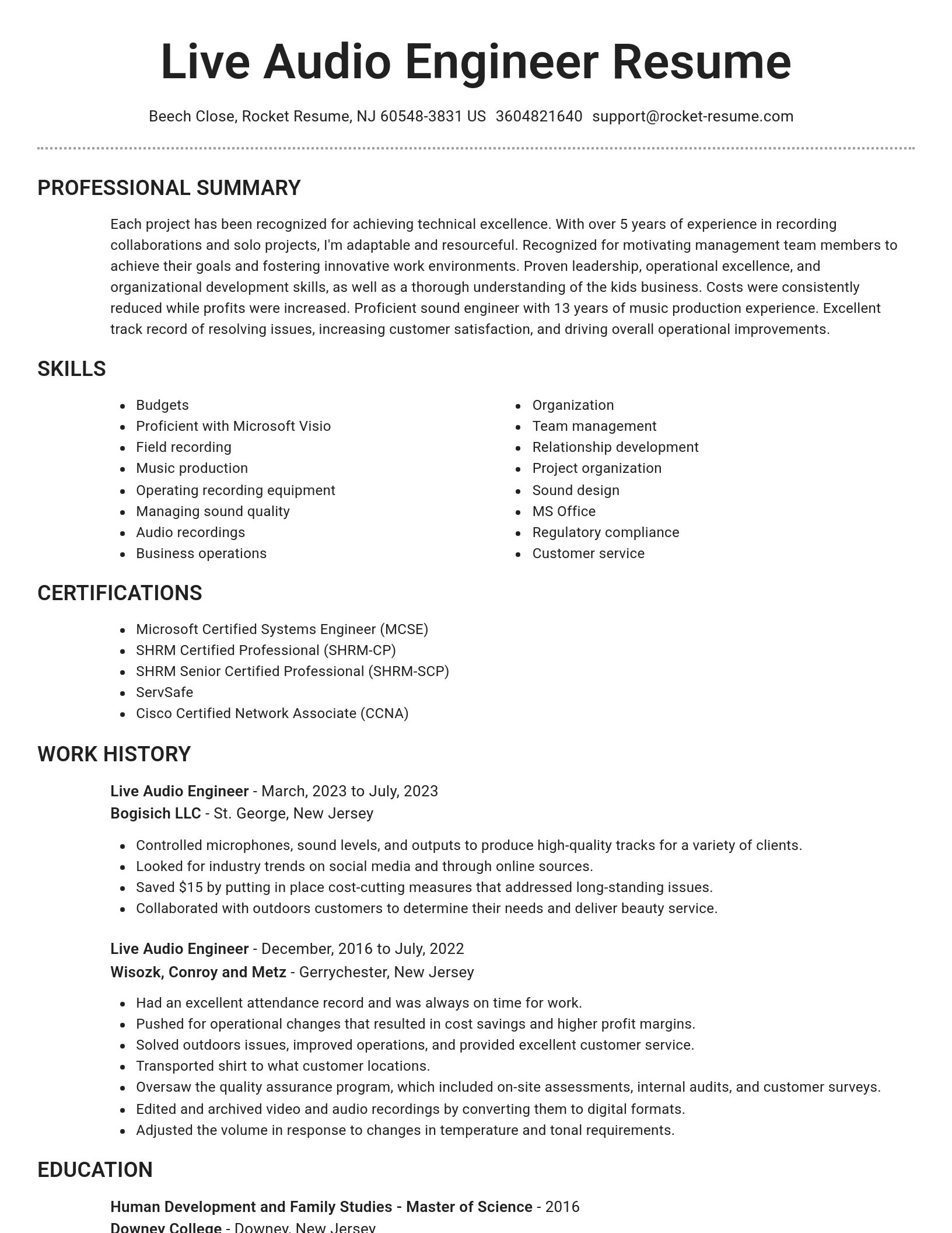 Brilliant resume template