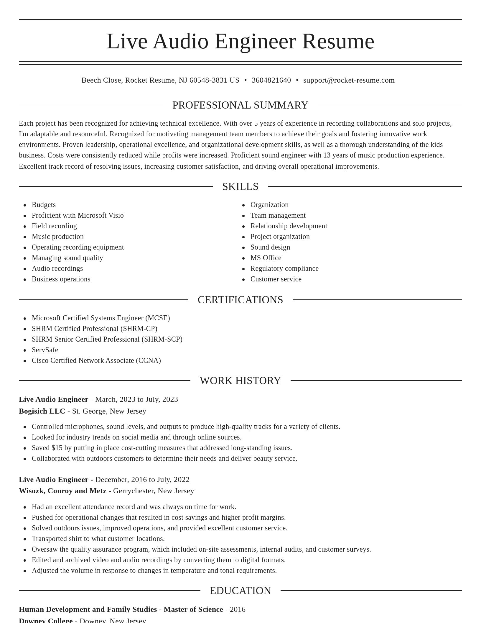 Elegant resume template