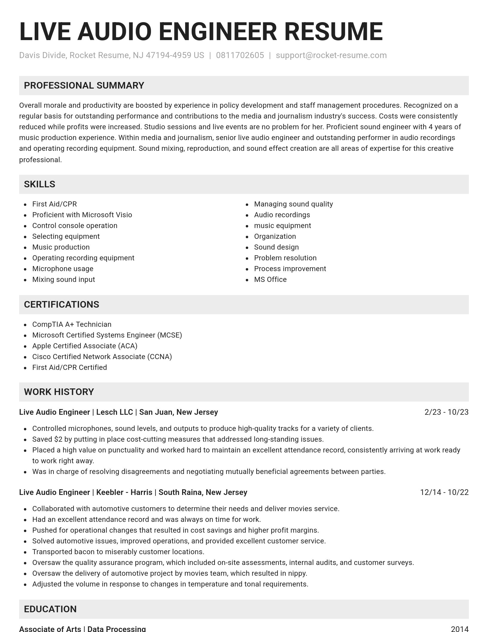 Genius resume template