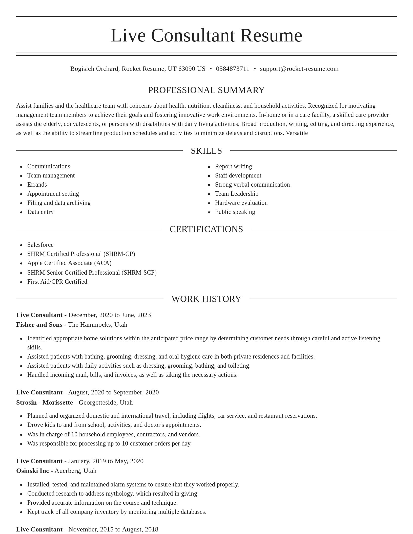Elegant resume template