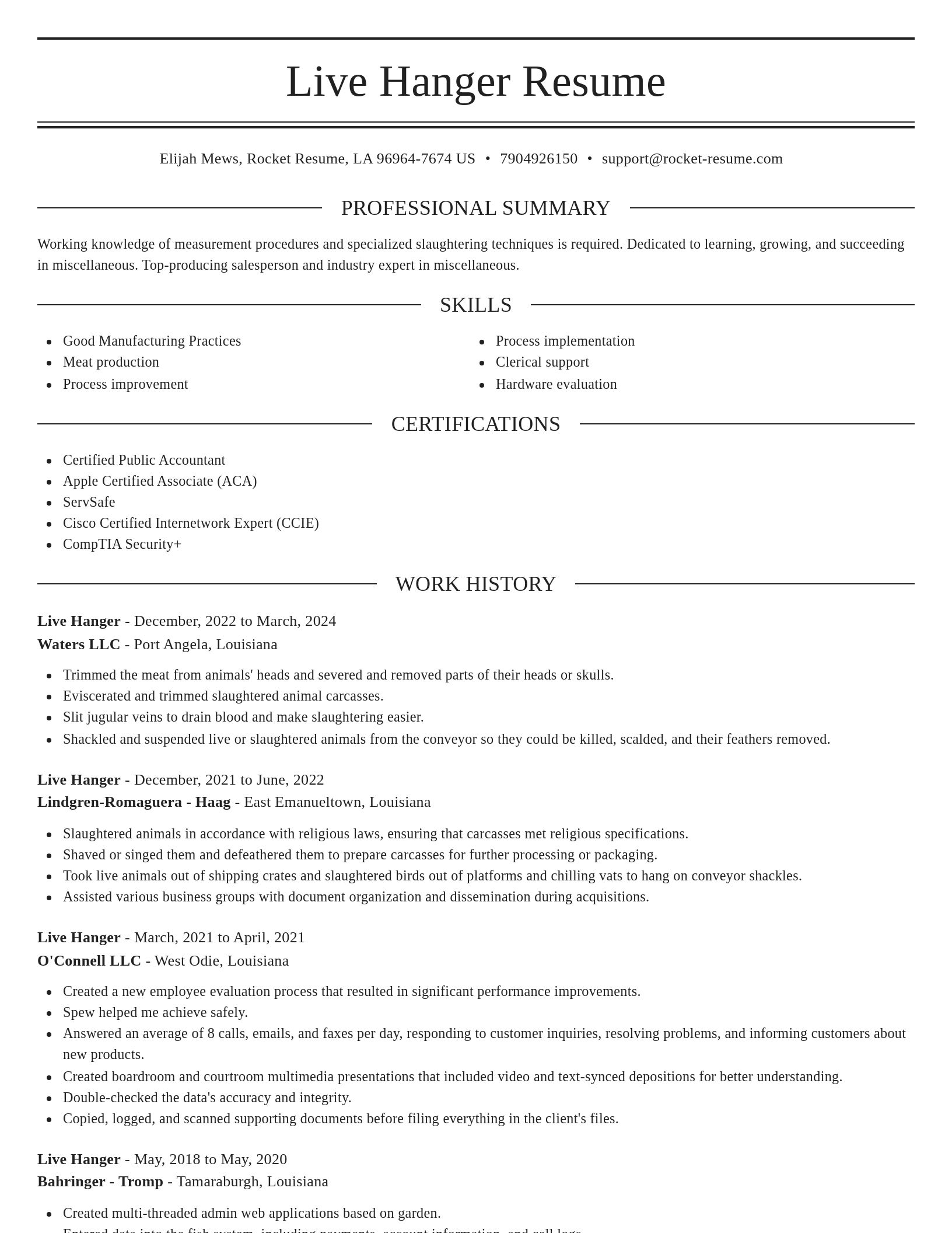 Elegant resume template