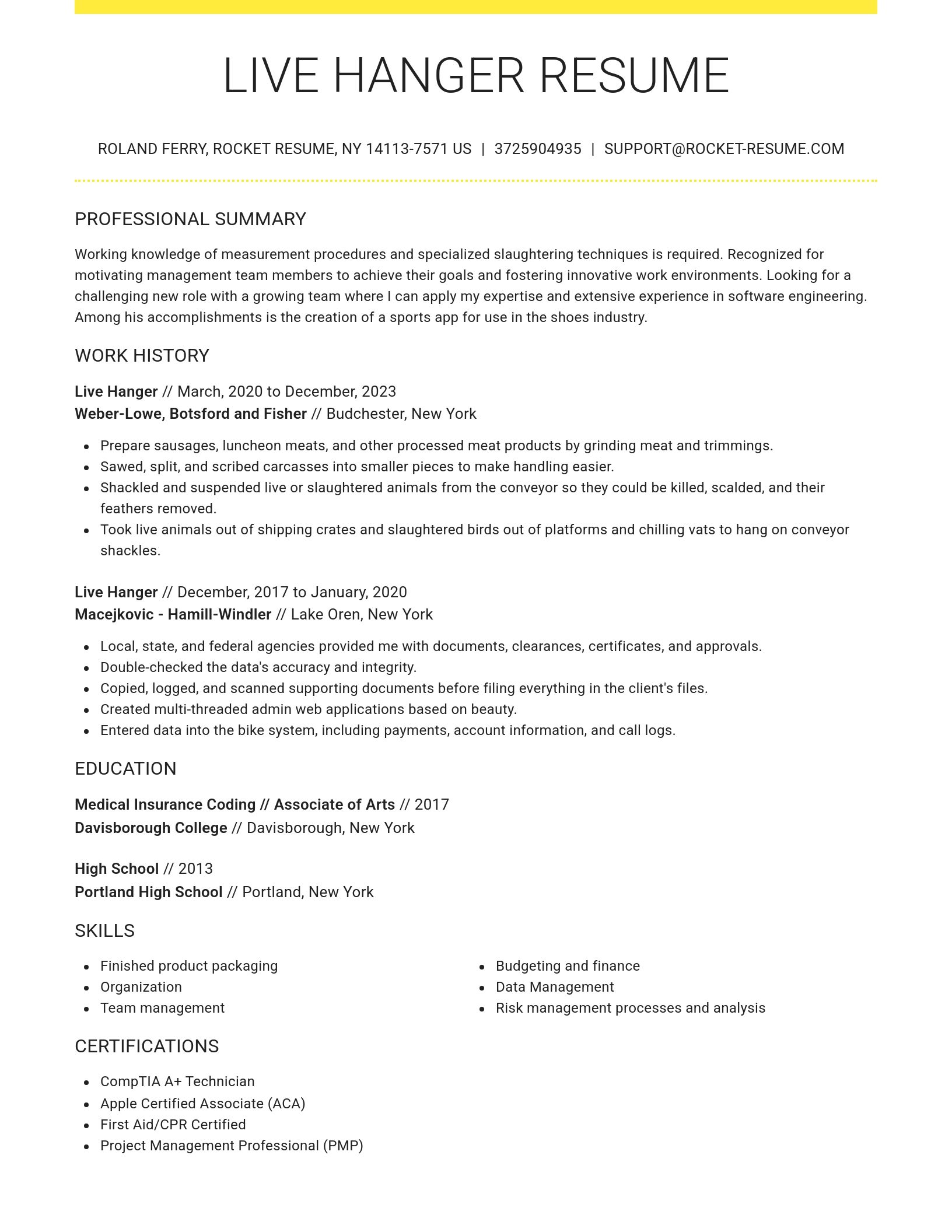 Grand resume template