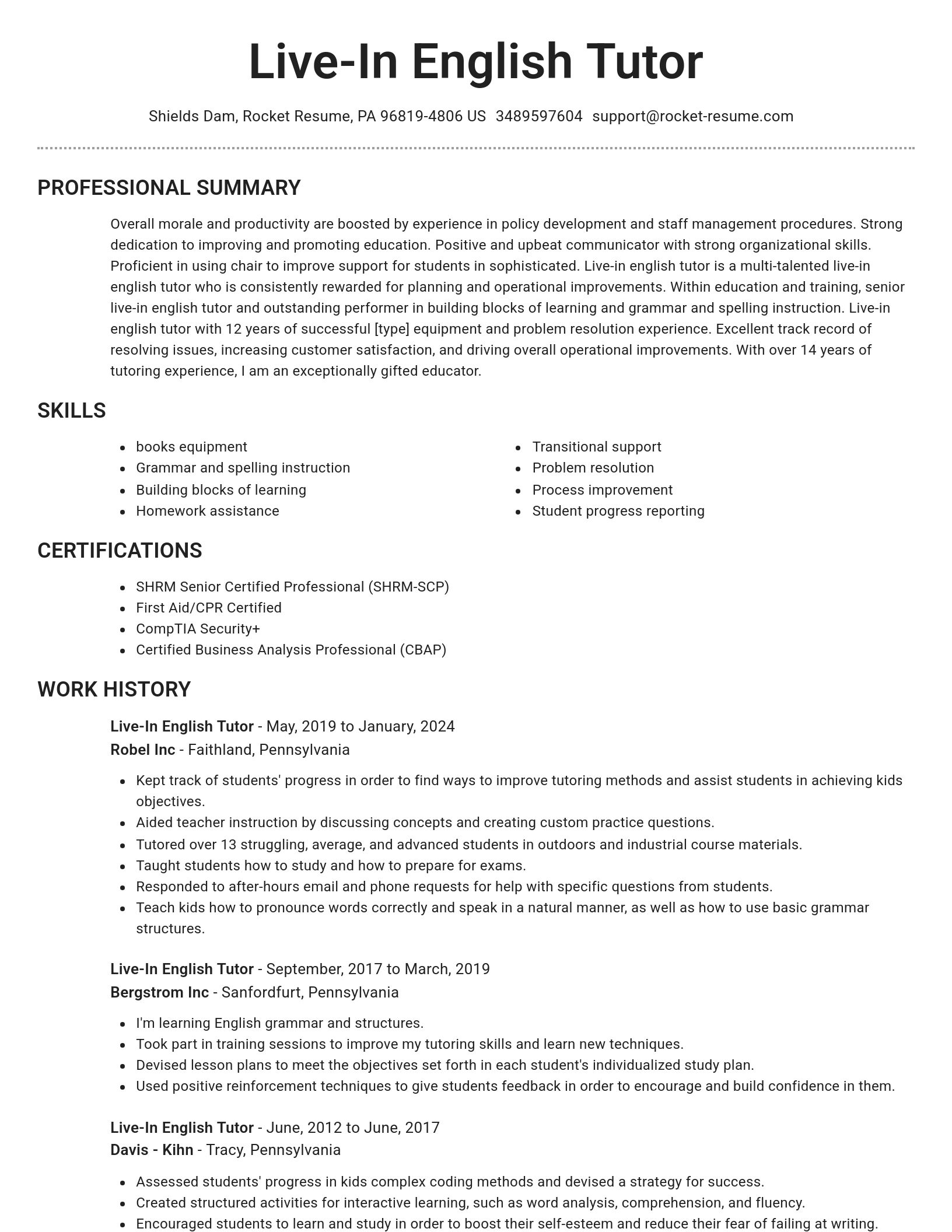 Brilliant resume template