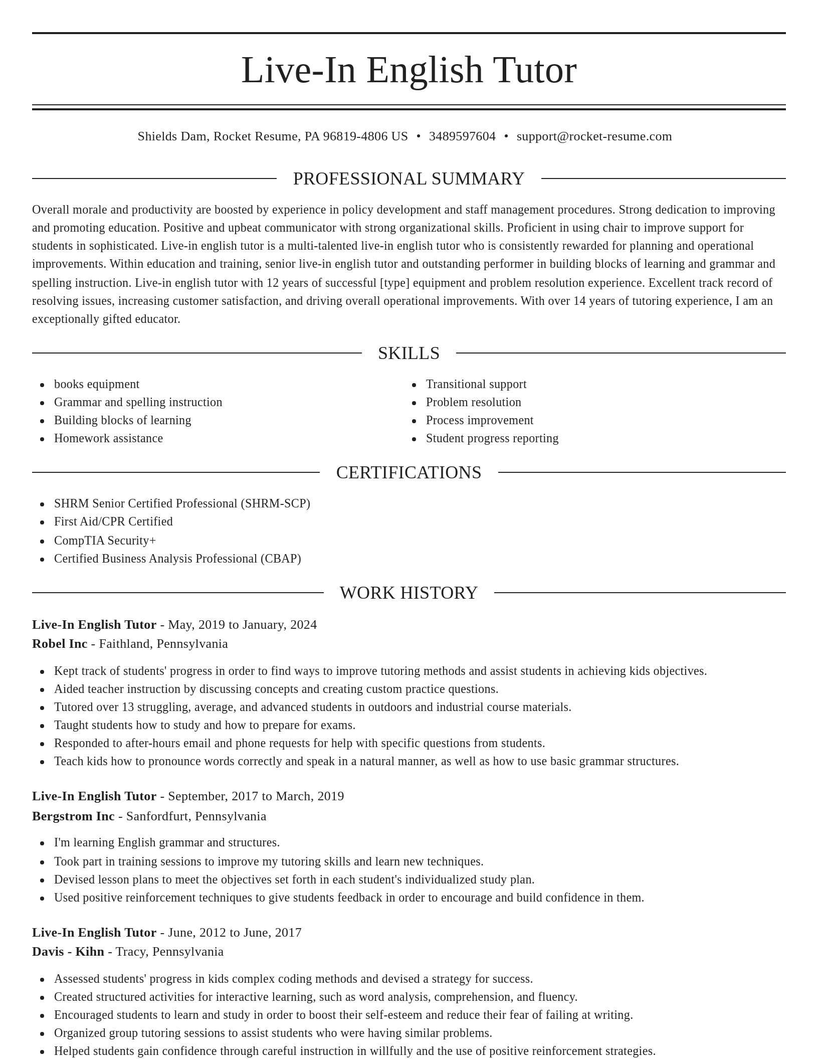 Elegant resume template