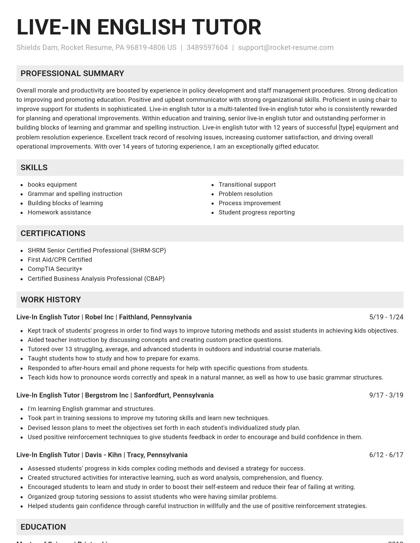 Genius resume template
