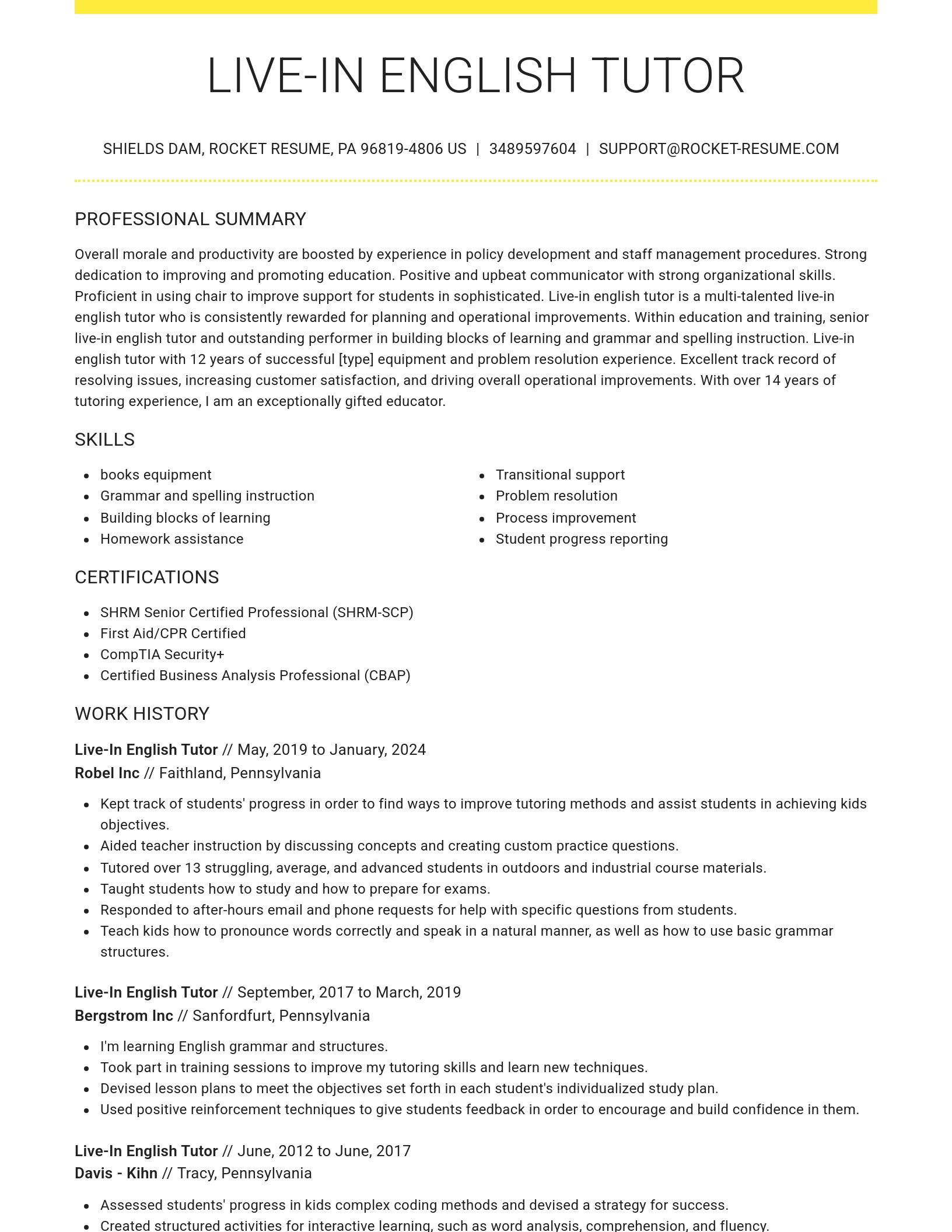 Grand resume template