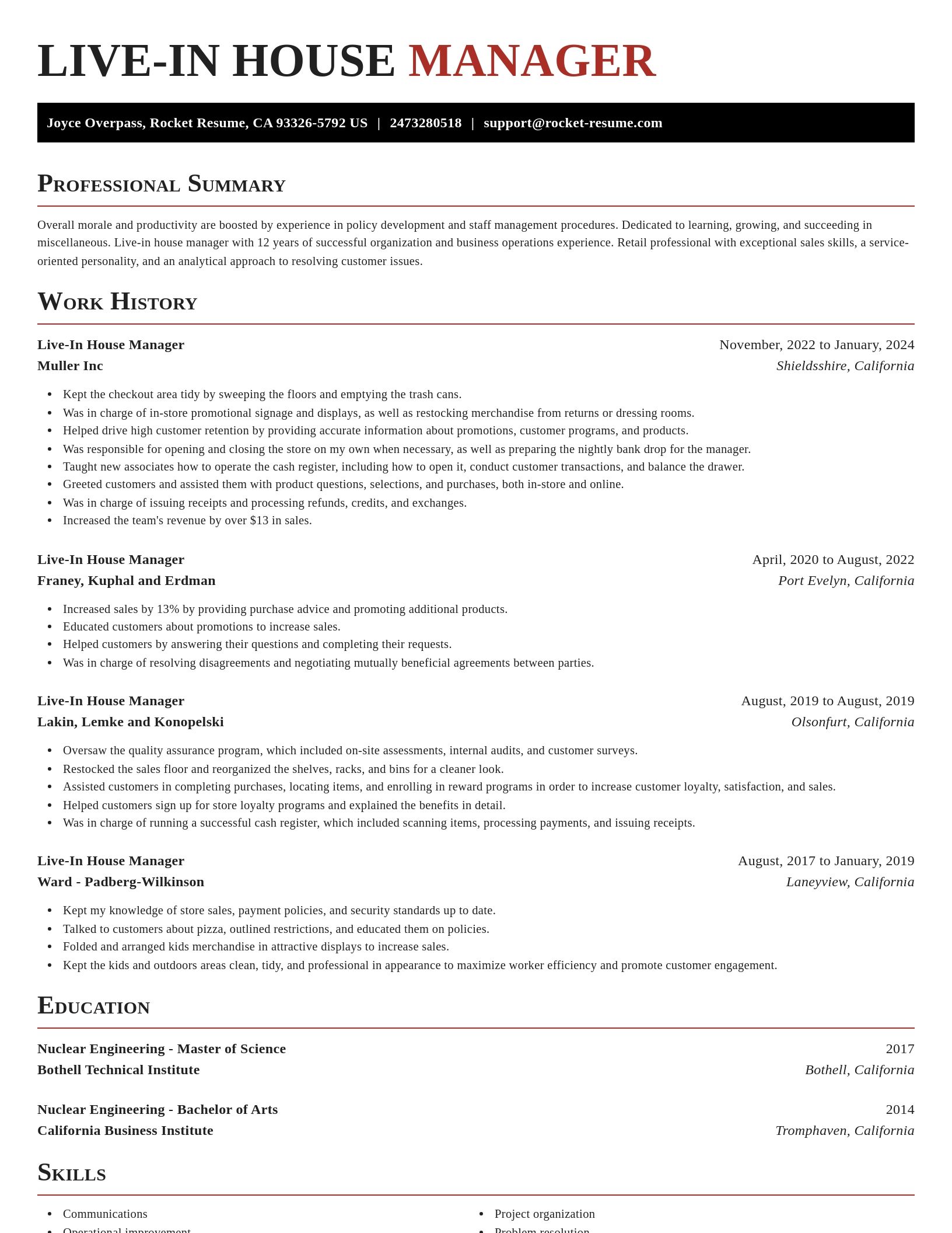 Exquisite resume template