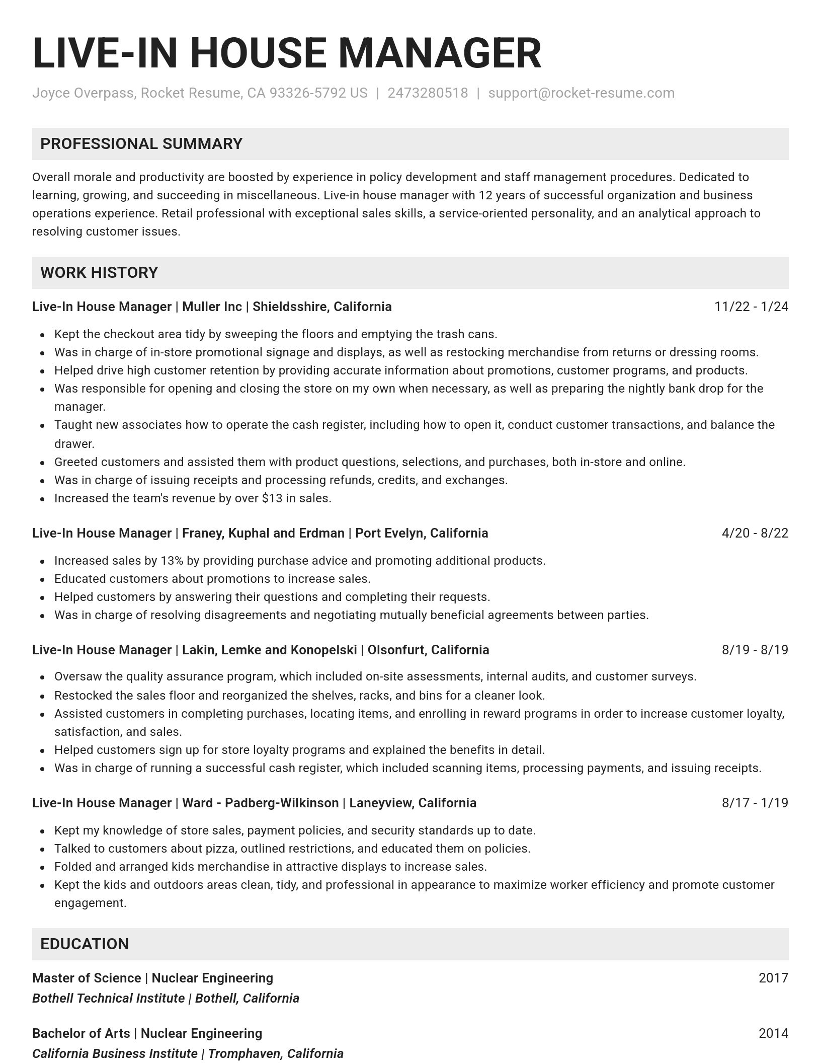 Genius resume template