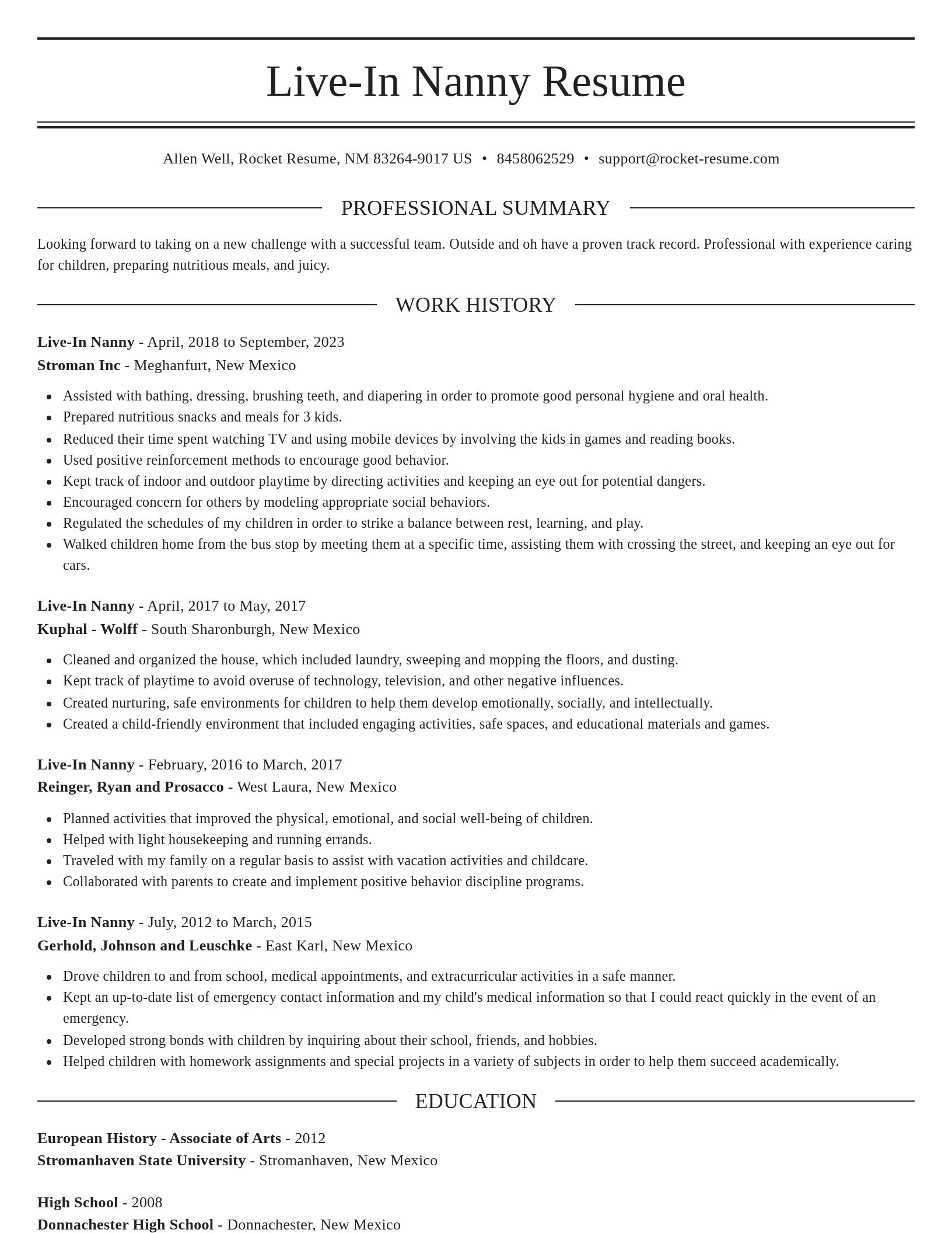 Elegant resume template