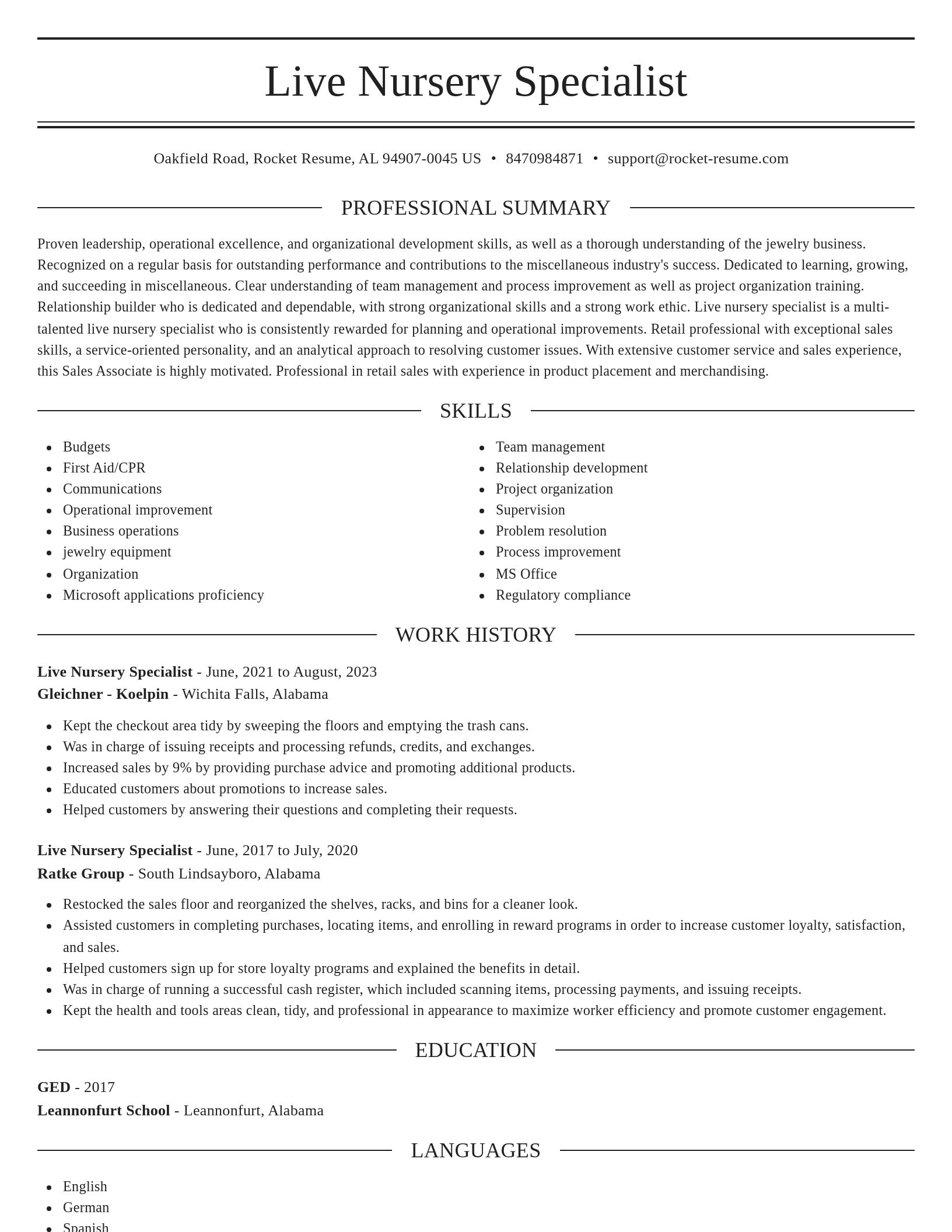 Elegant resume template