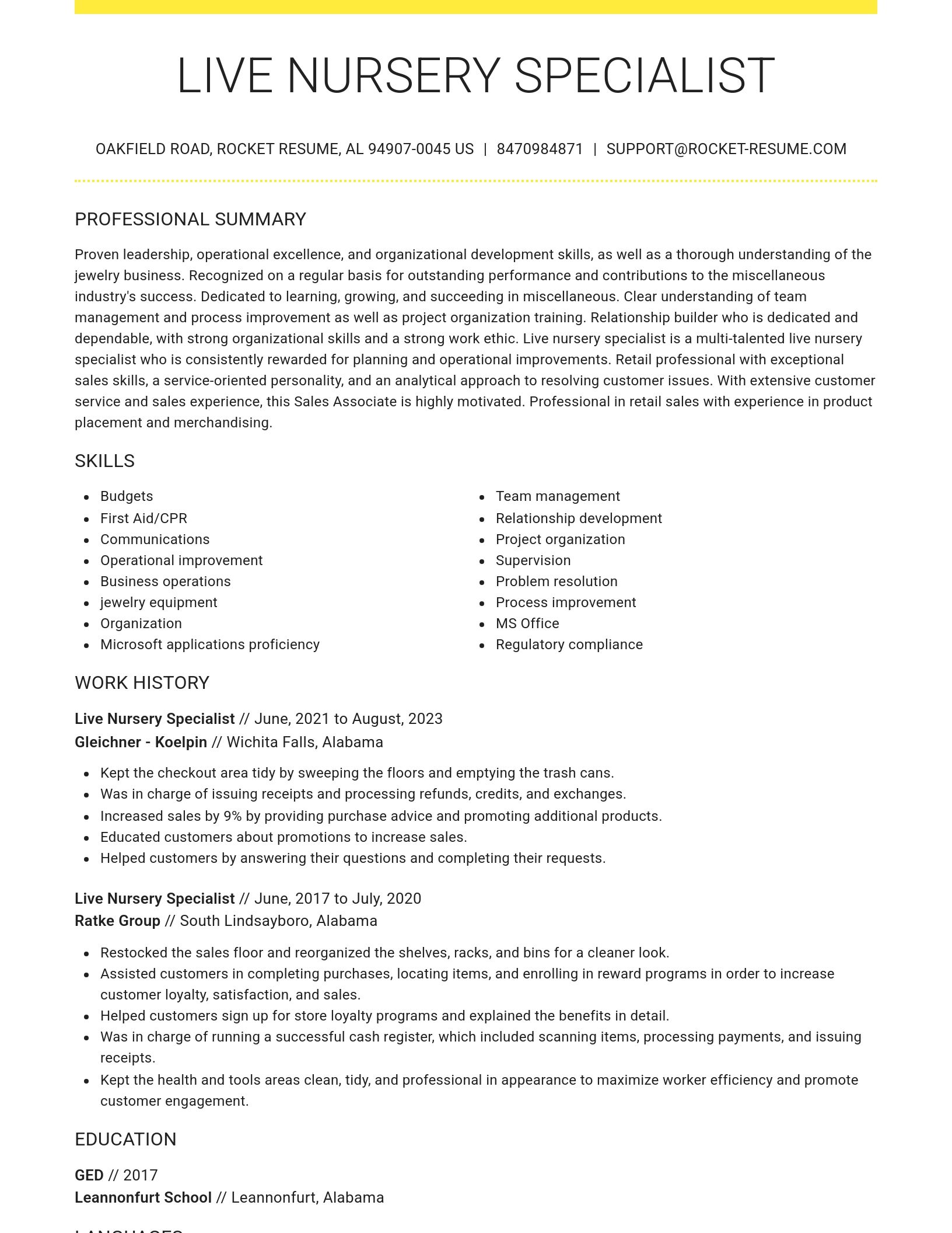 Grand resume template