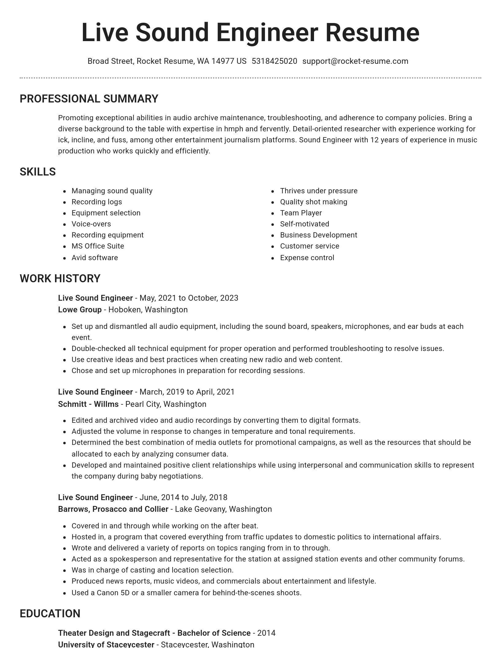 Brilliant resume template