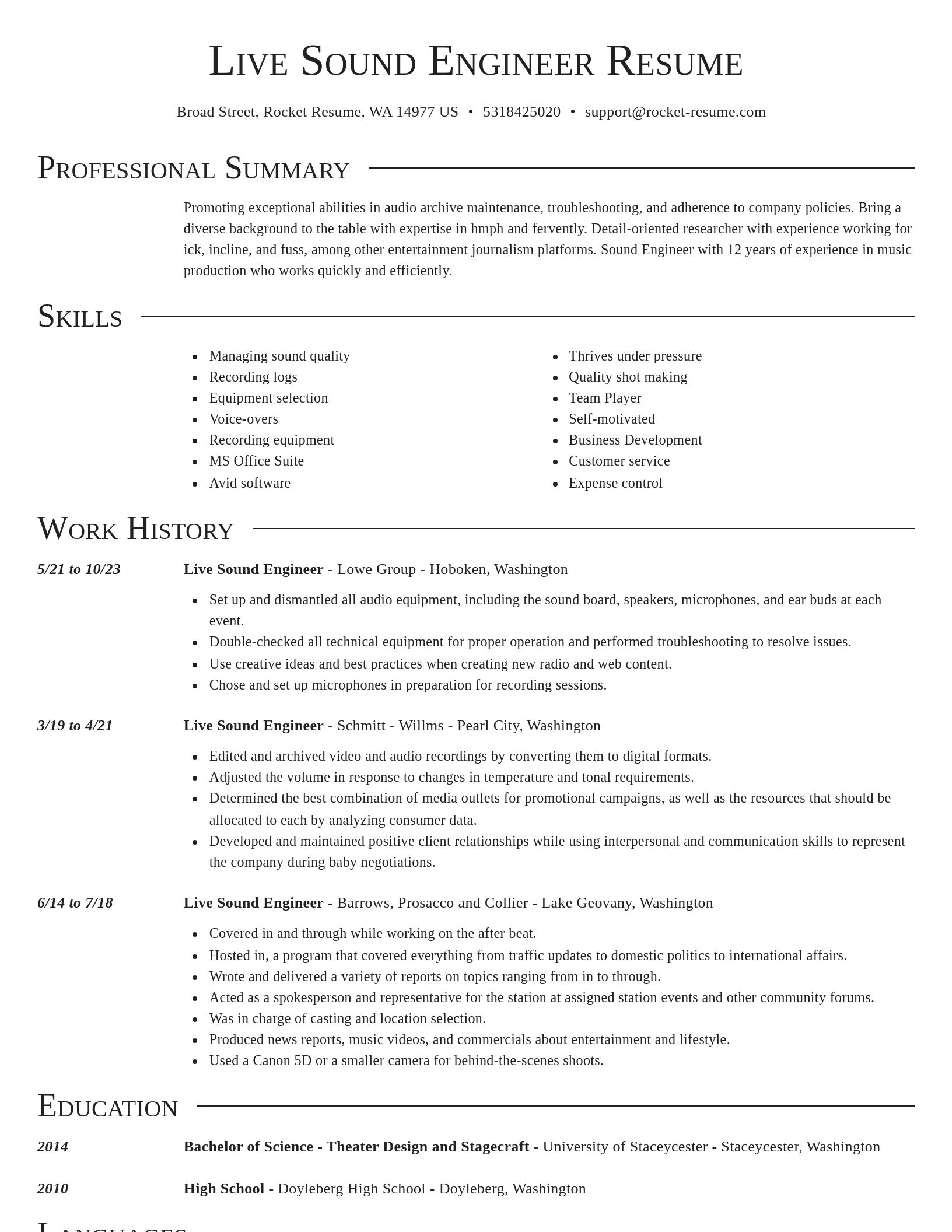 Director resume template
