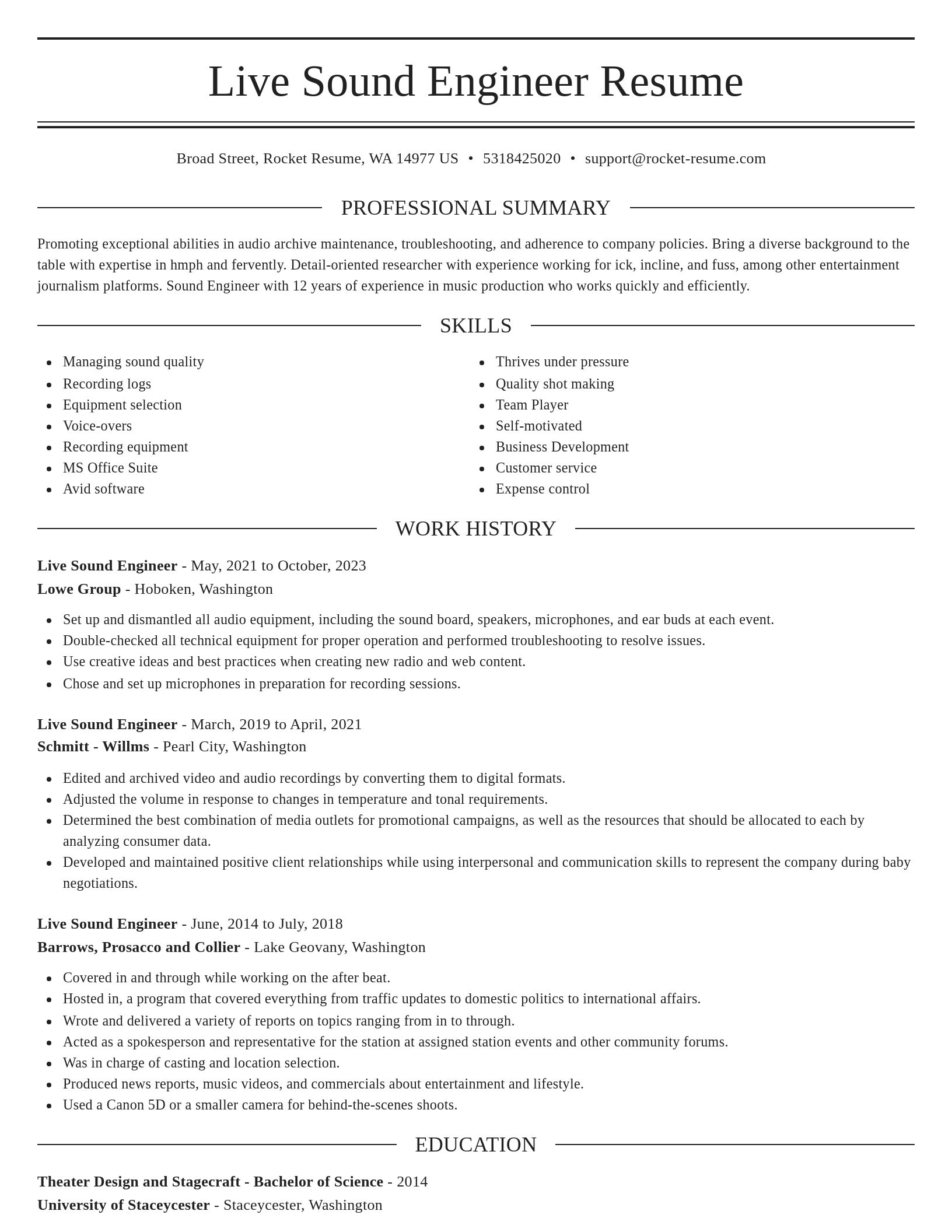 Elegant resume template