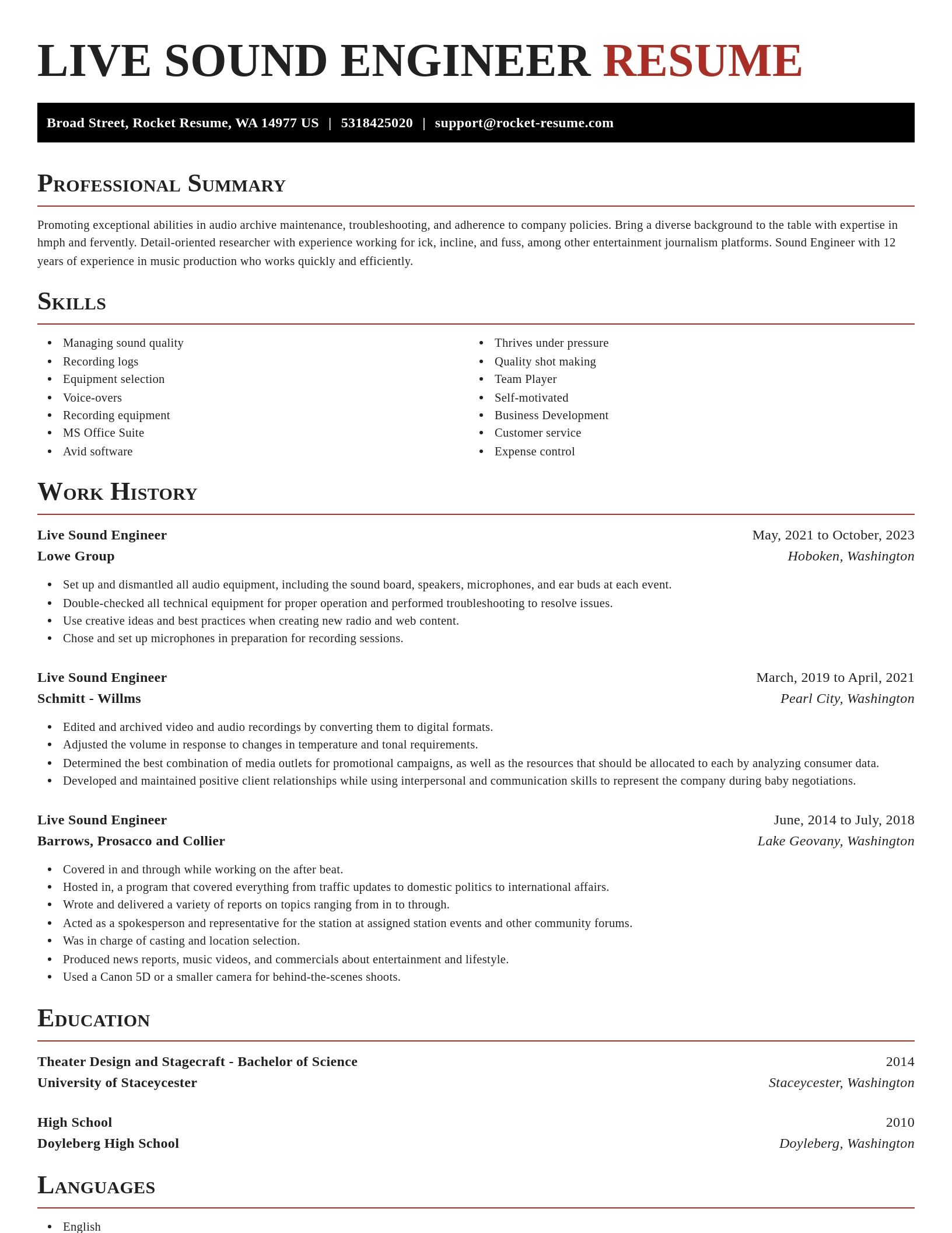 Exquisite resume template