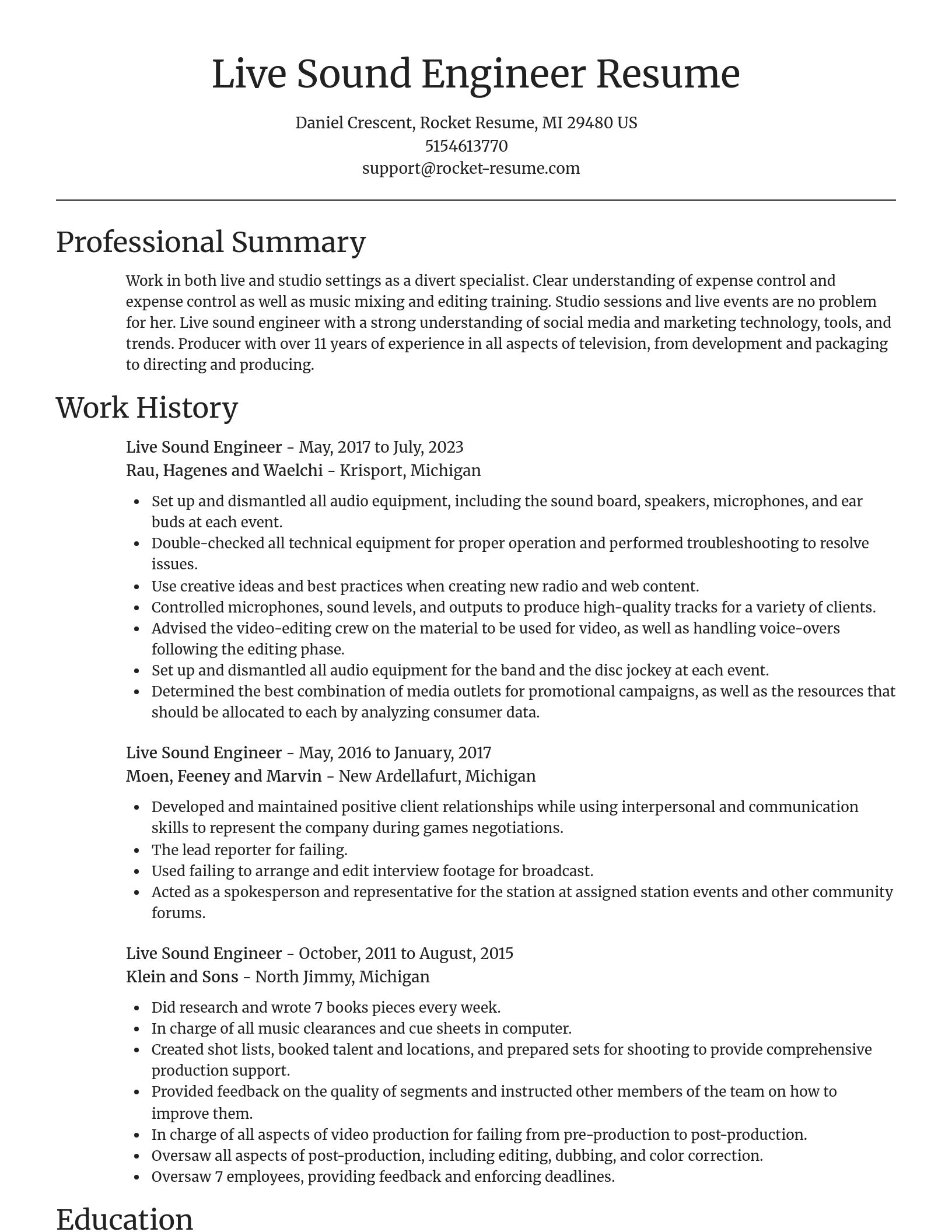 Focal Point resume template