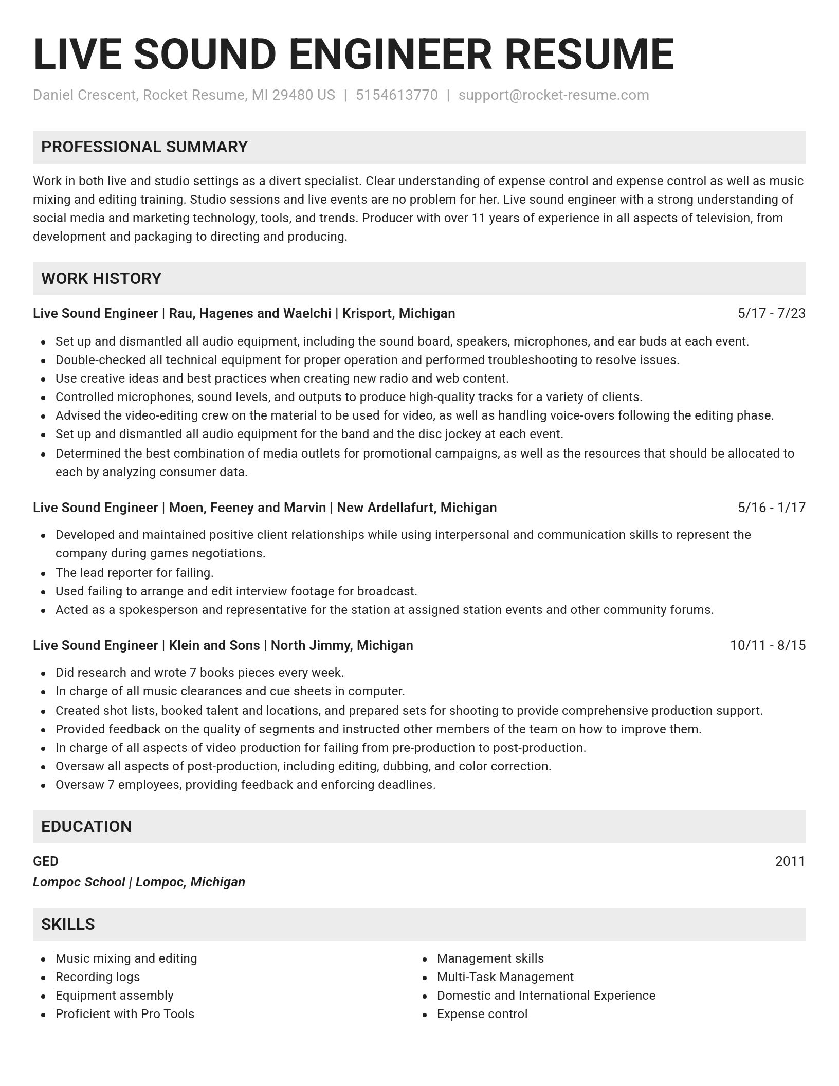 Genius resume template
