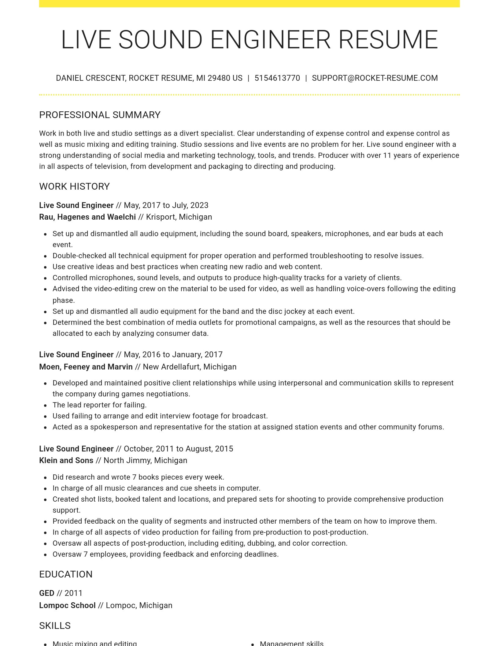 Grand resume template