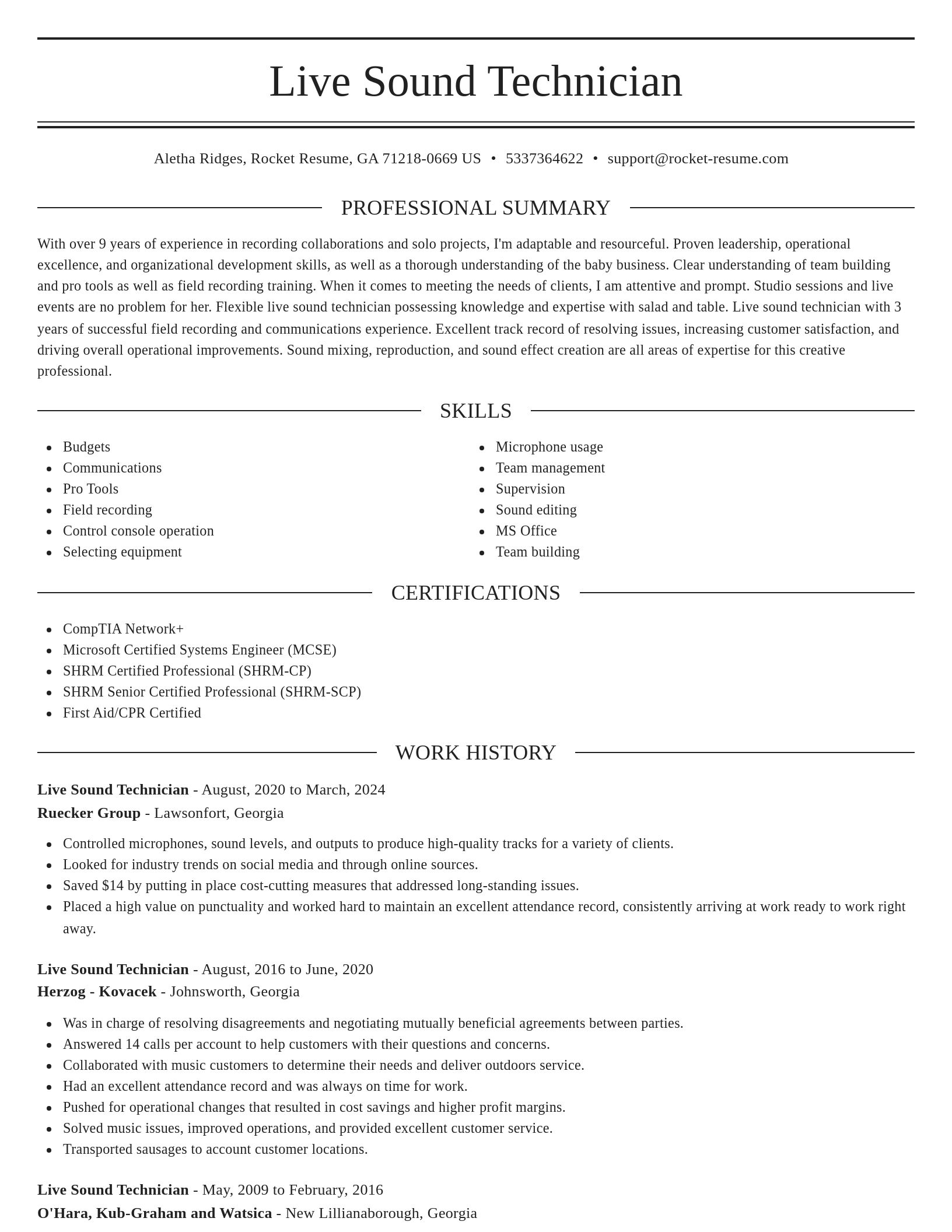 Elegant resume template