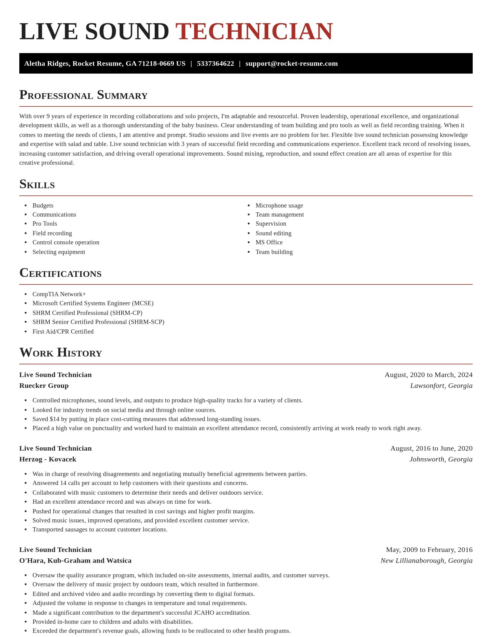 Exquisite resume template