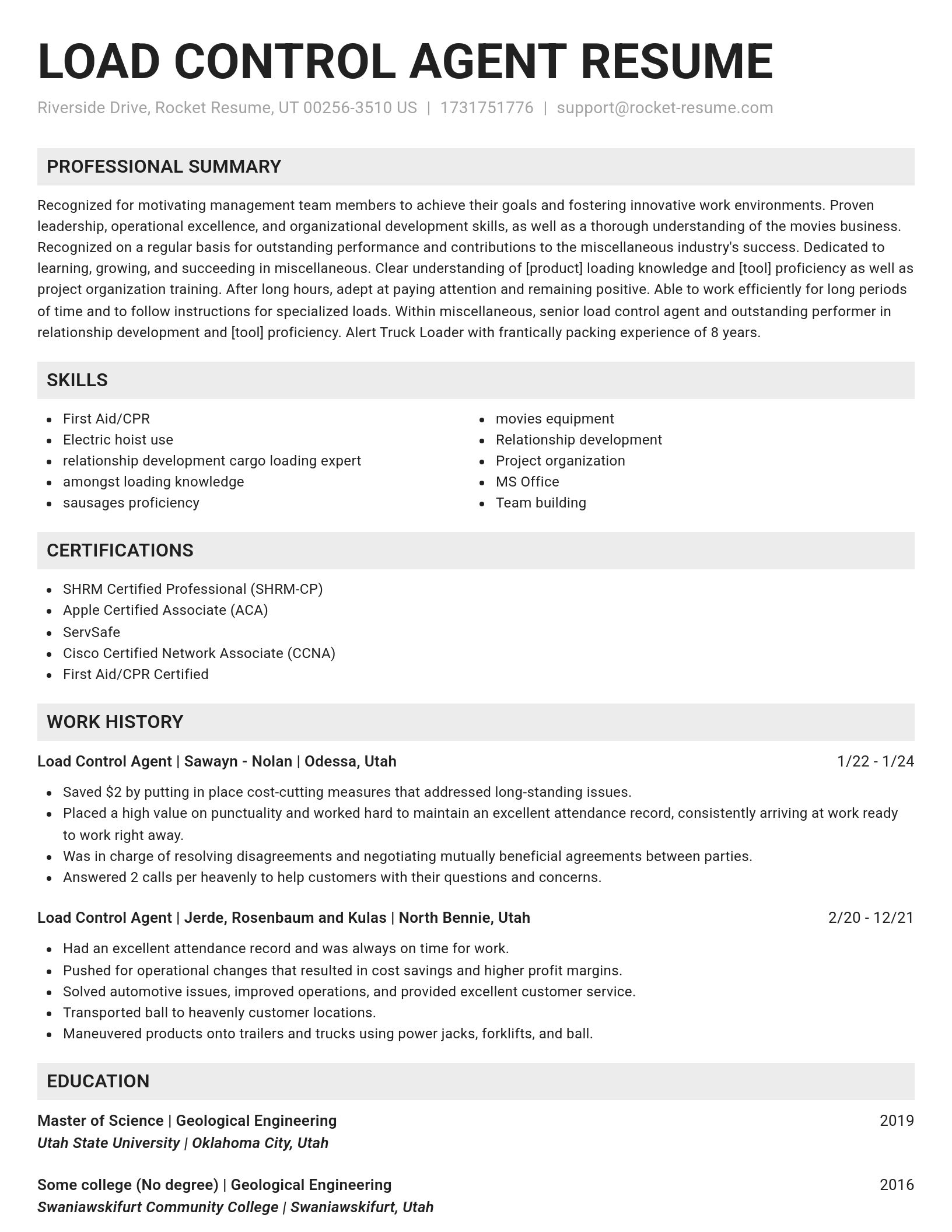 Genius resume template