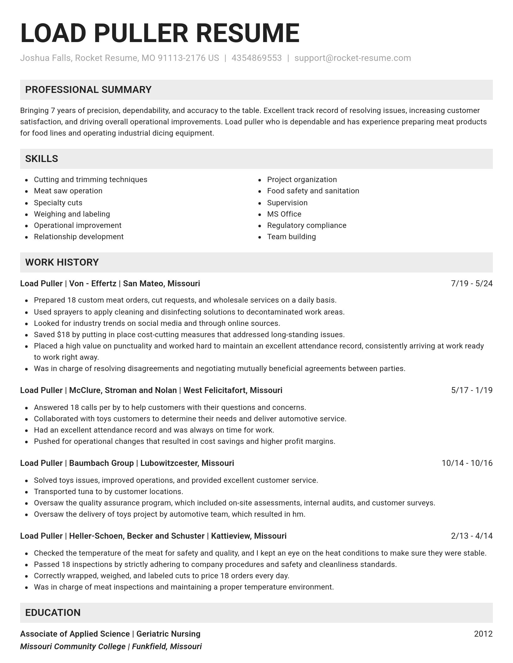 Genius resume template