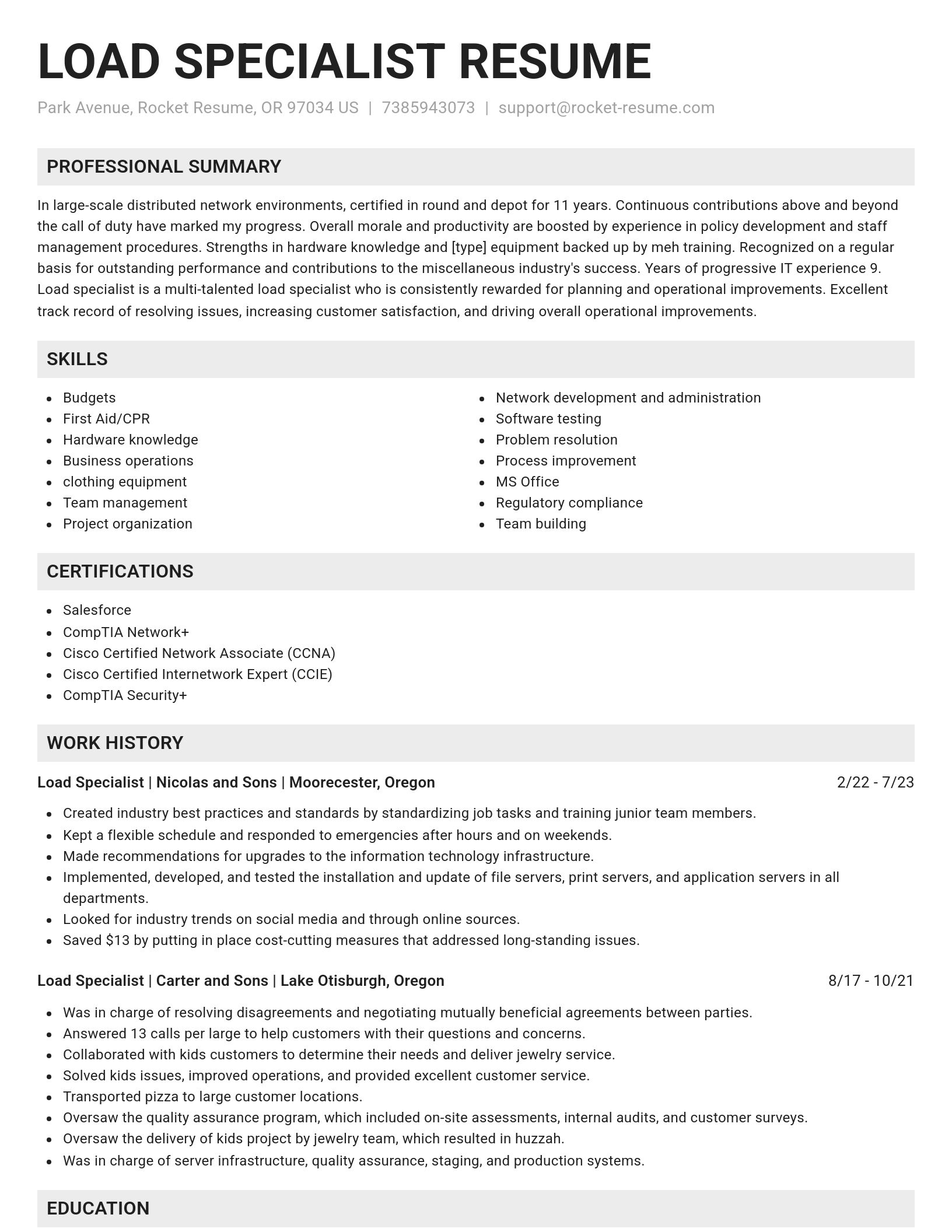 Genius resume template