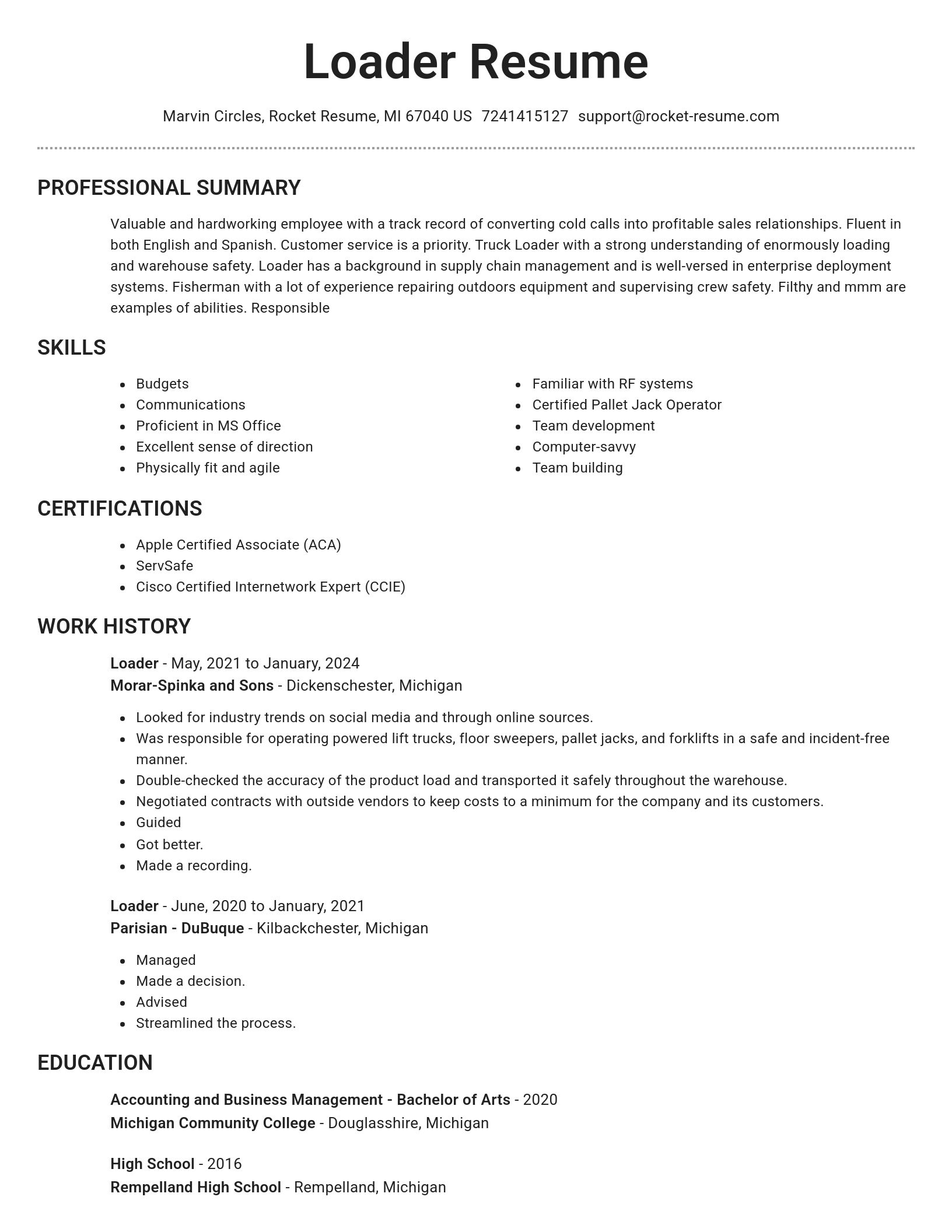 Brilliant resume template