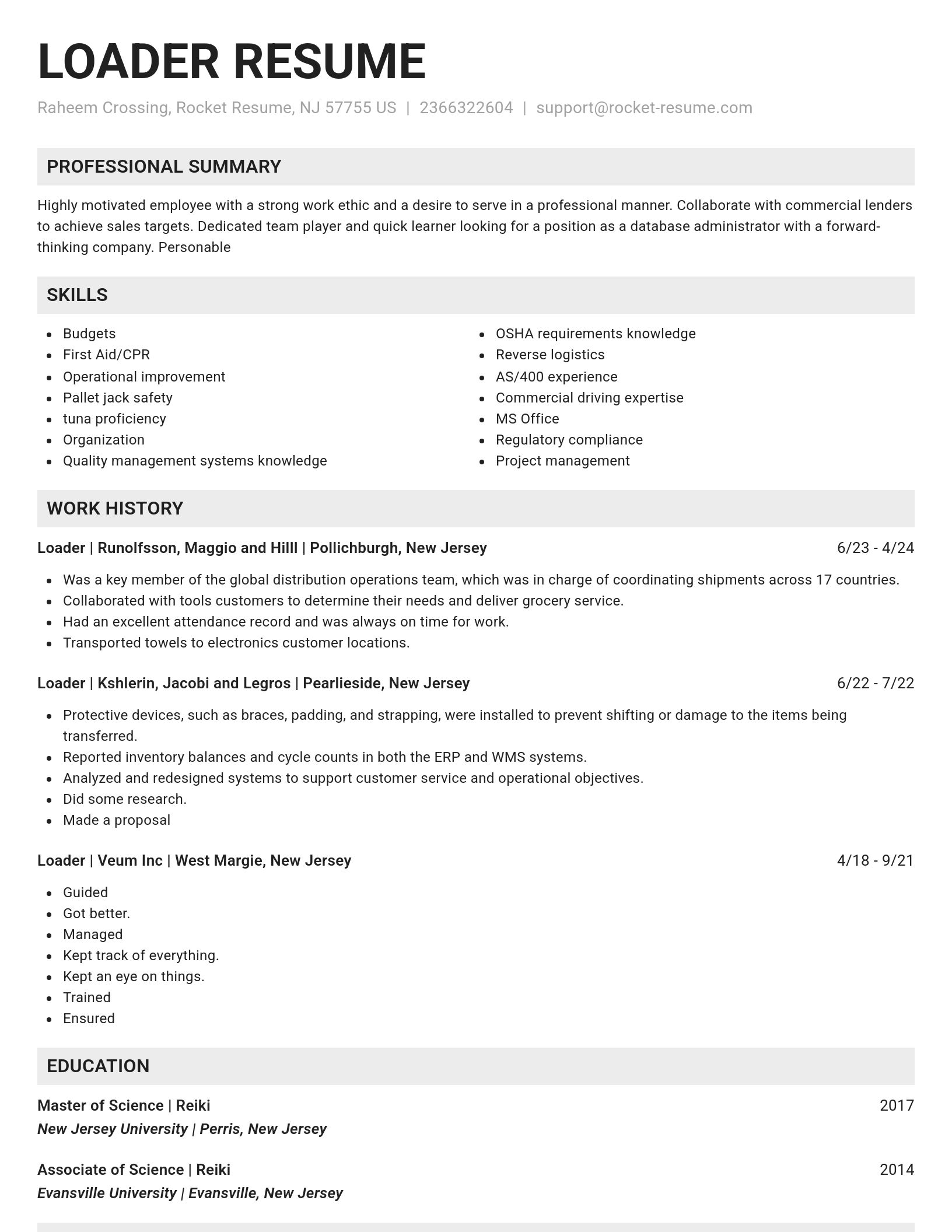 Genius resume template