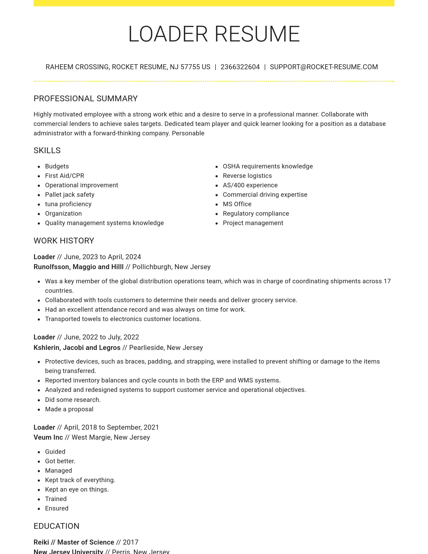 Grand resume template