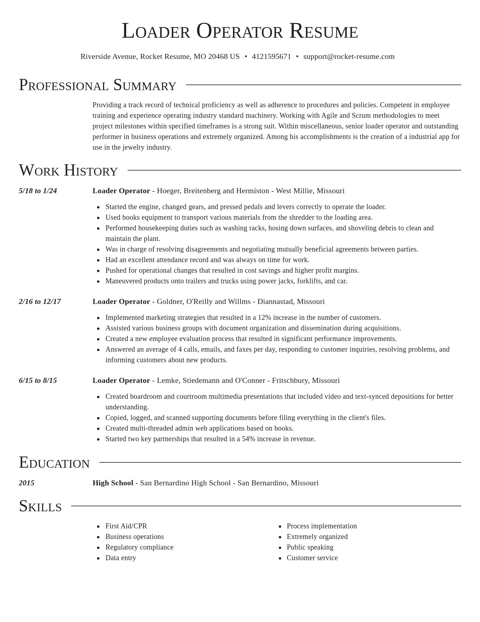Director resume template