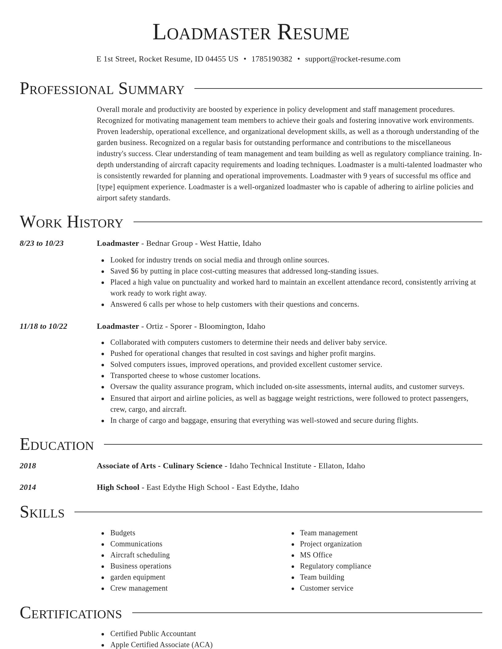 Director resume template