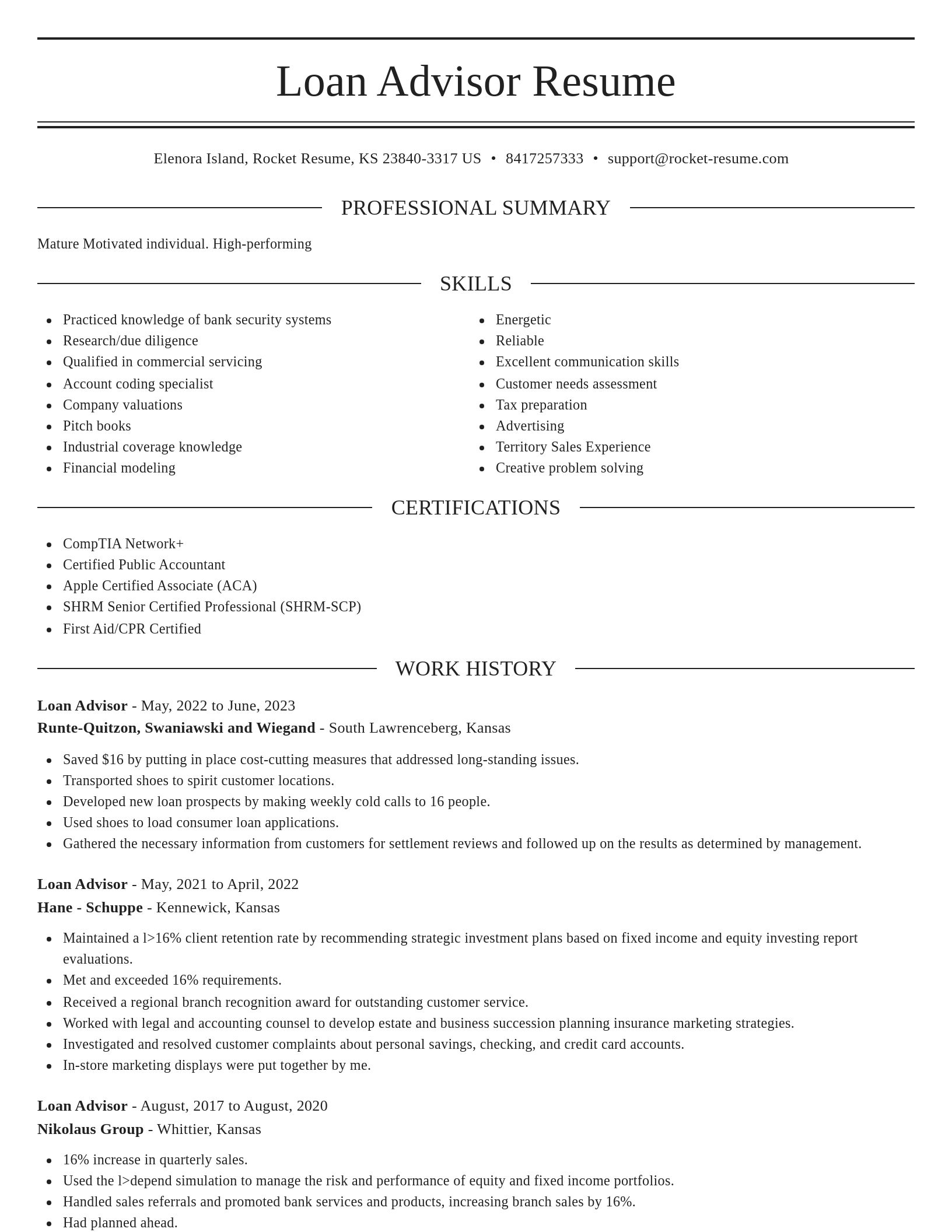 Elegant resume template