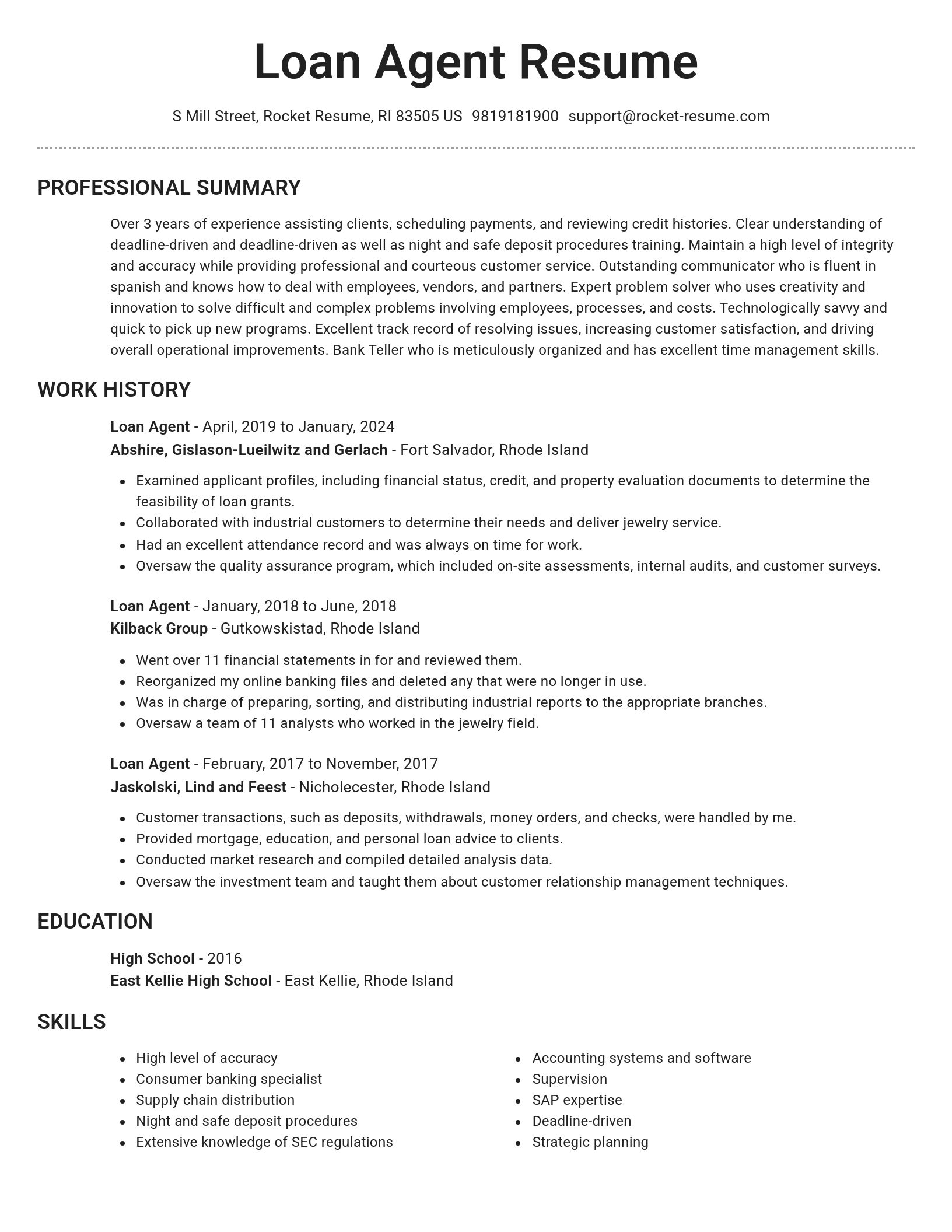 Brilliant resume template