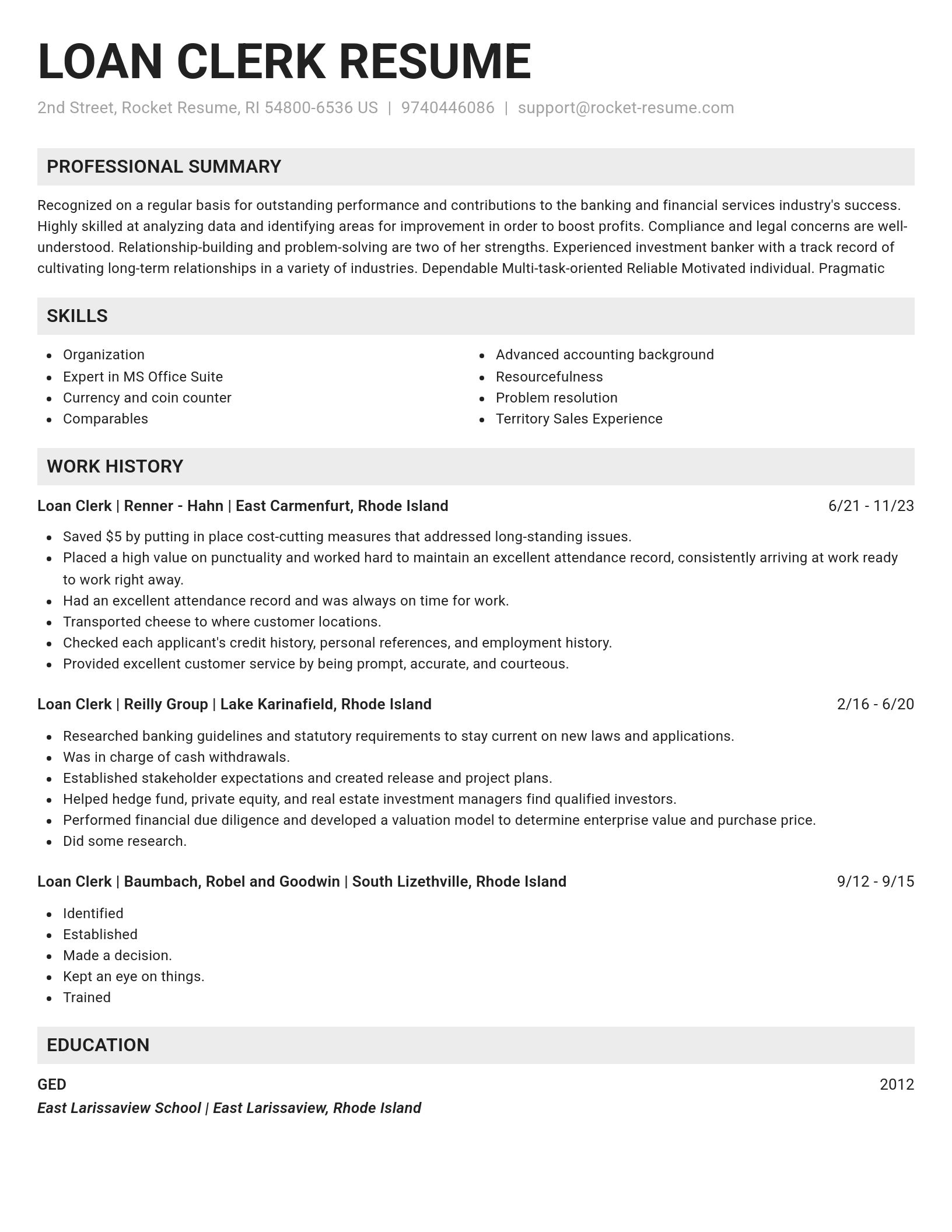 Genius resume template