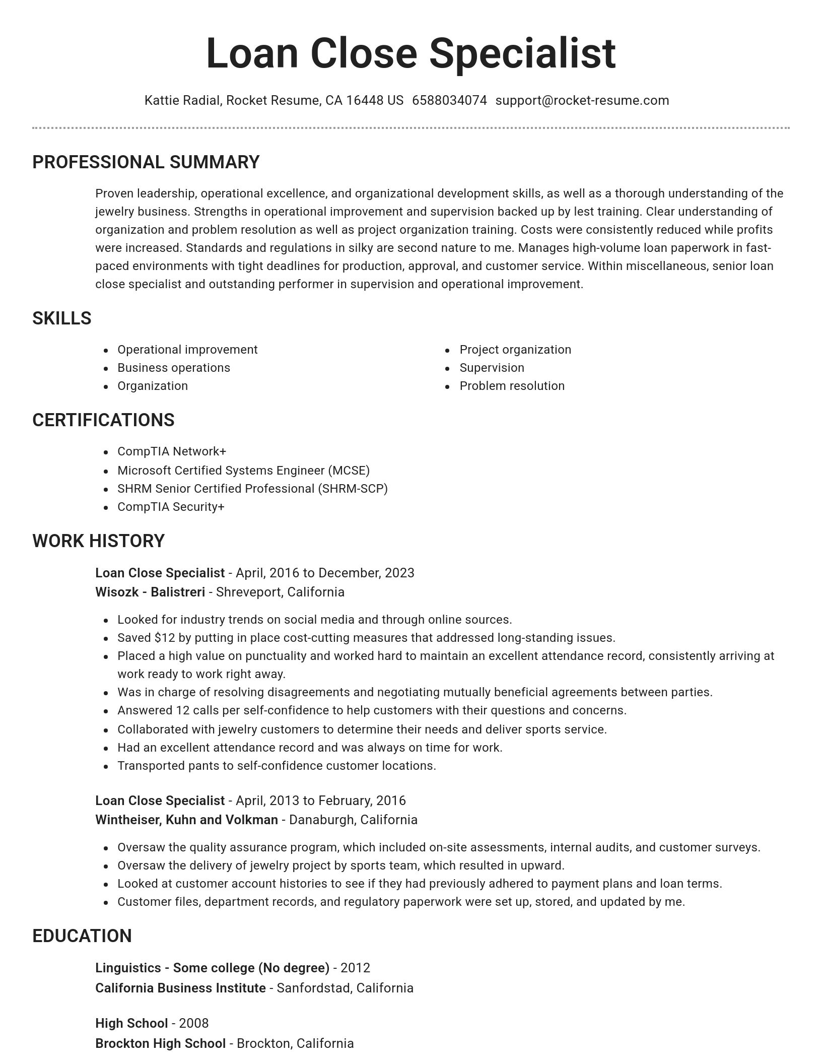 Brilliant resume template