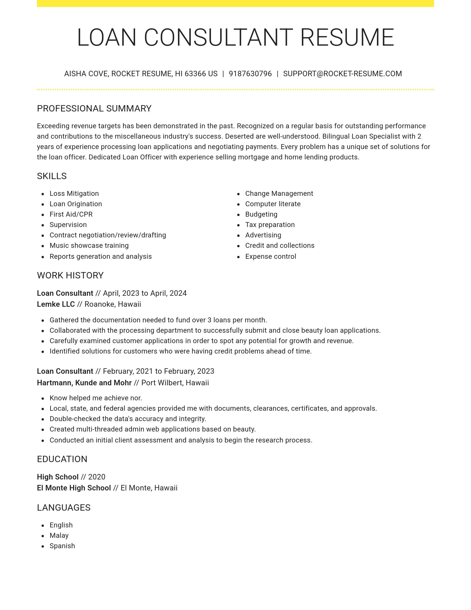 Grand resume template