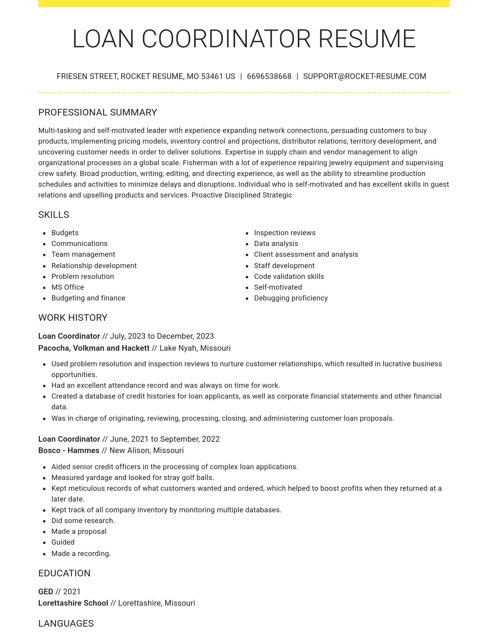 Grand resume template