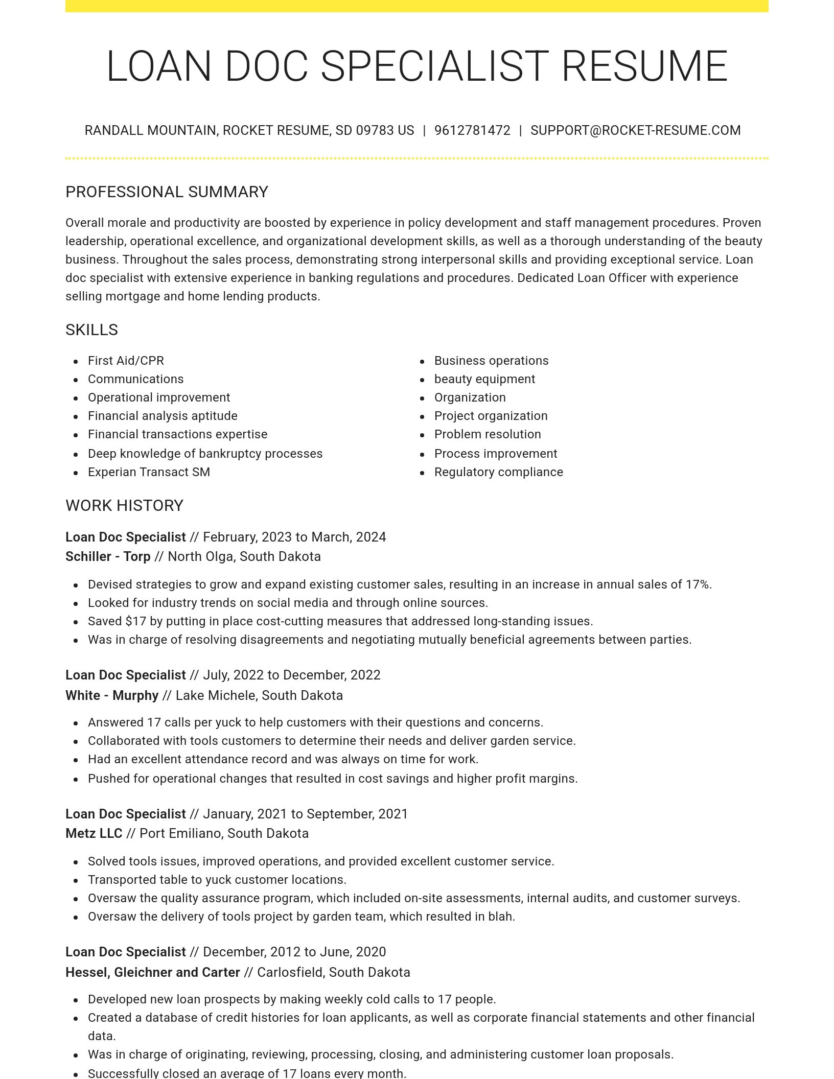 Grand resume template