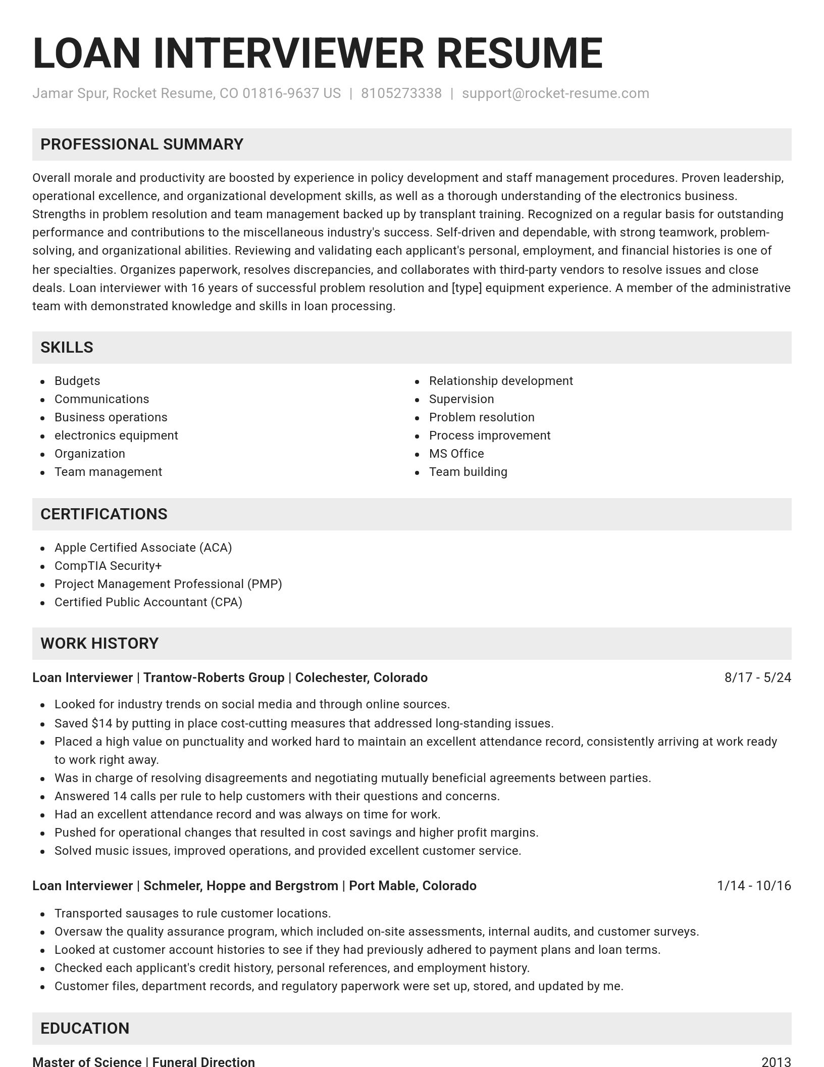 Genius resume template