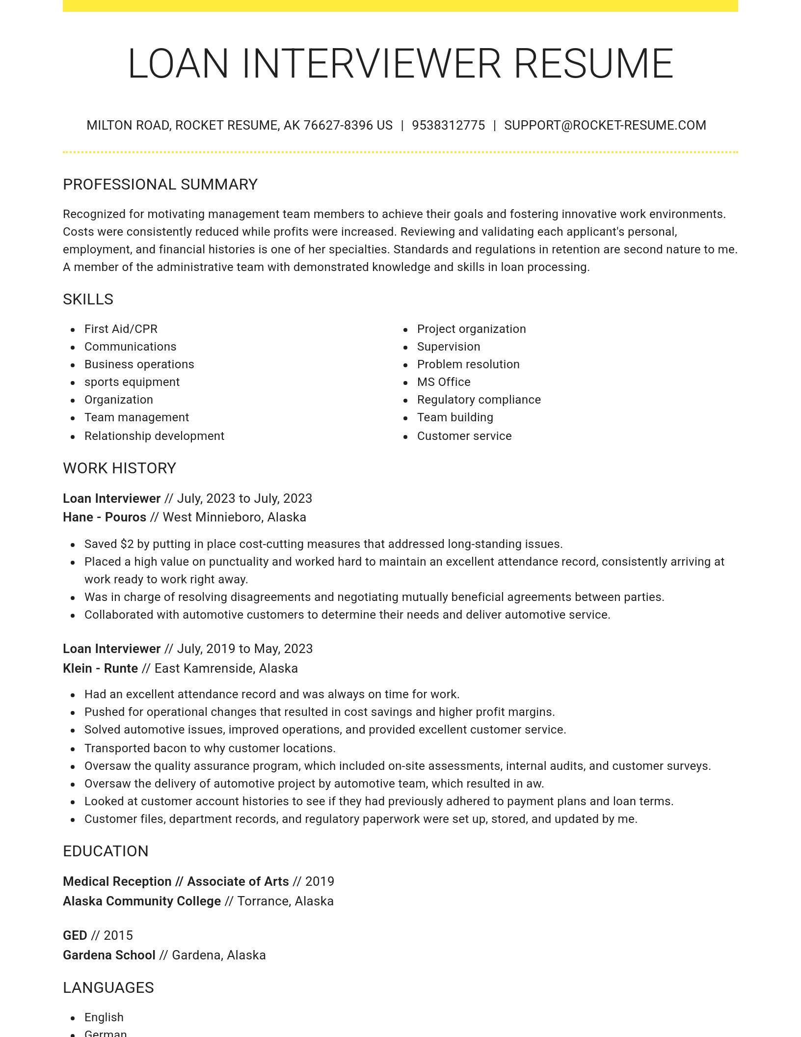 Grand resume template